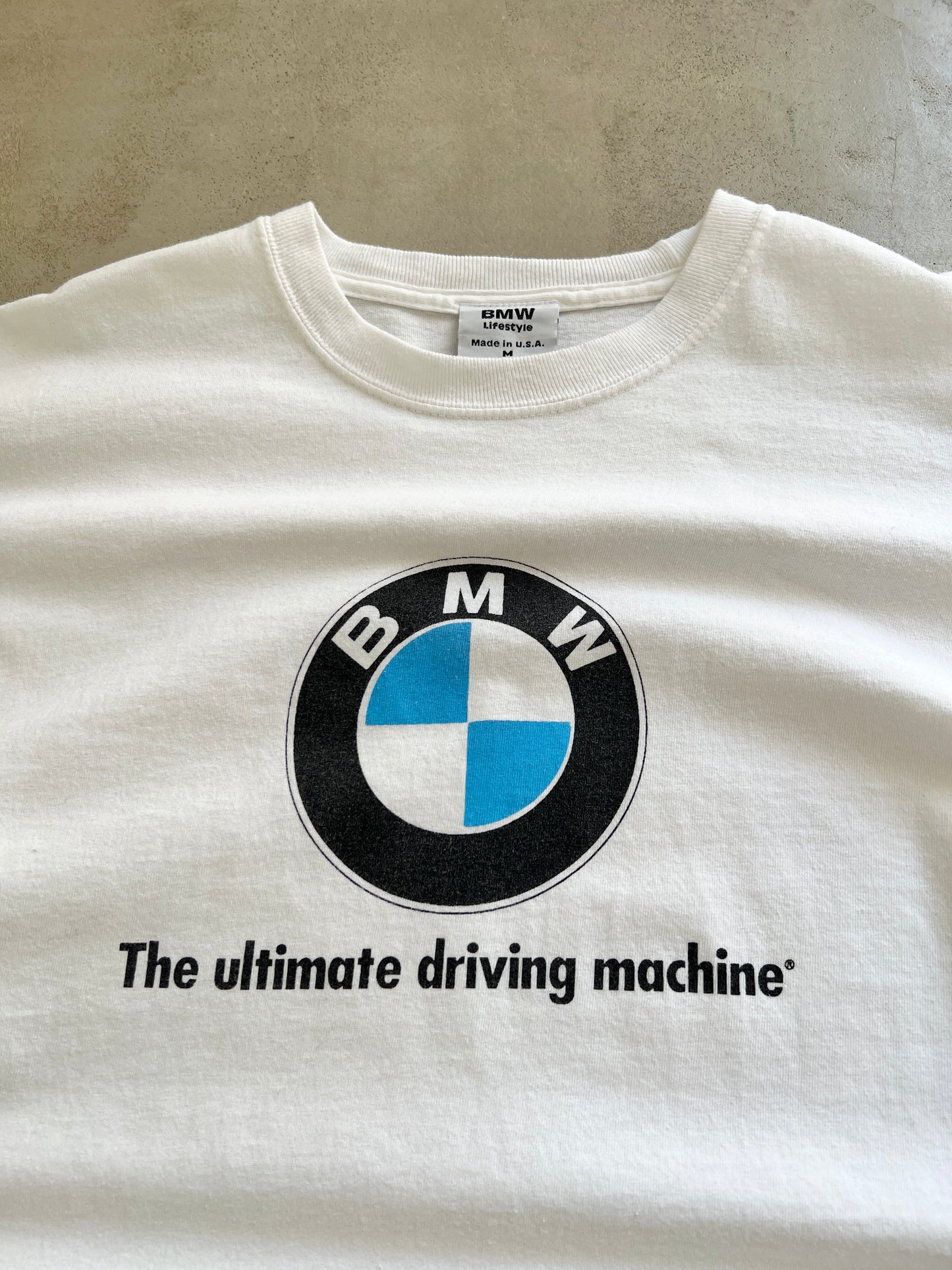WHITE BMW TEE - 1990S - S