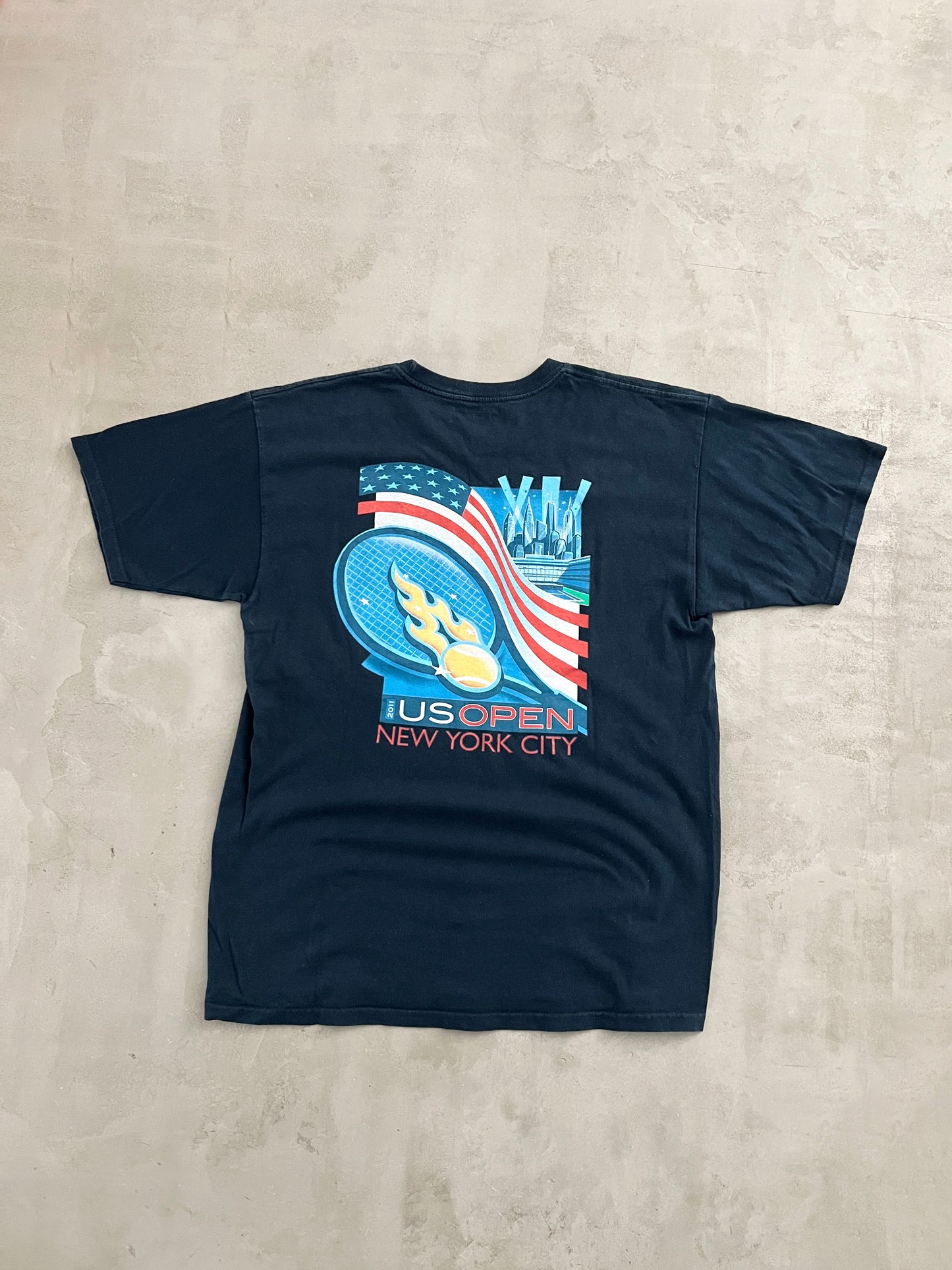 NAVY US OPEN TENNIS TEE - 2000S - L