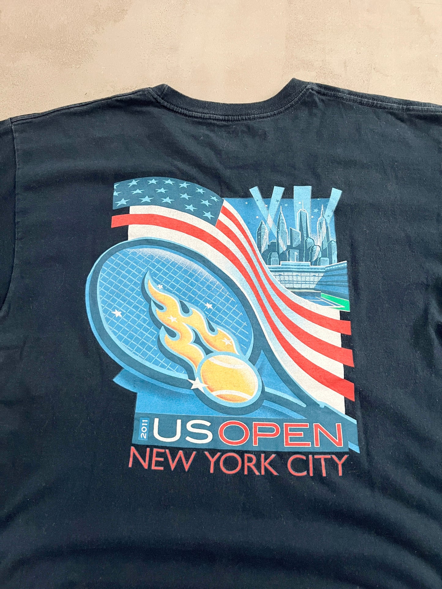 NAVY US OPEN TENNIS TEE - 2000S - L