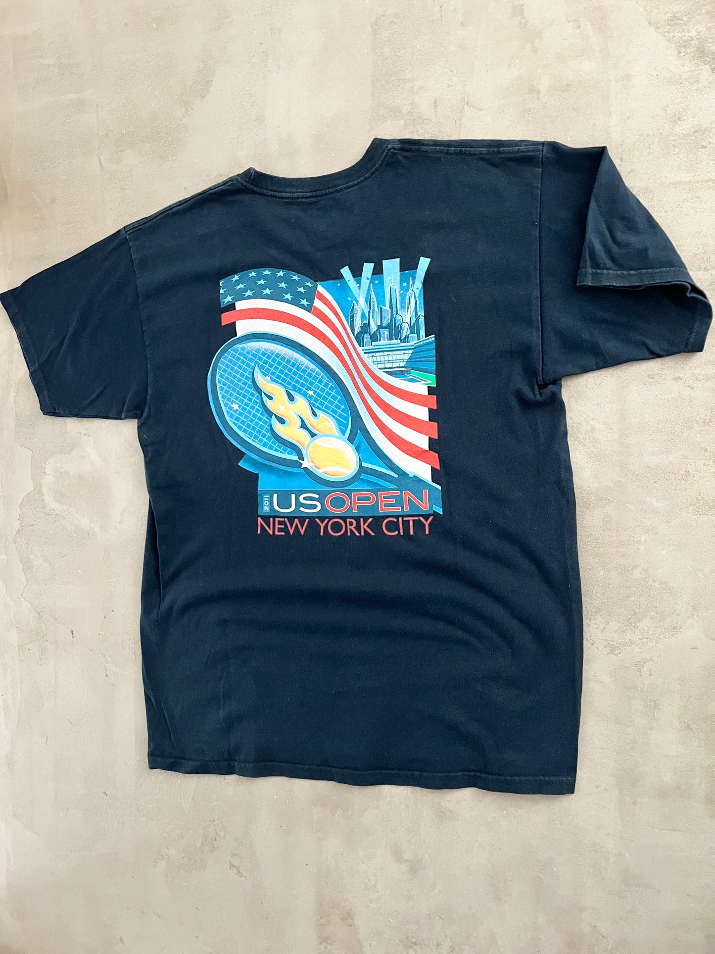 NAVY US OPEN TENNIS TEE - 2000S - L