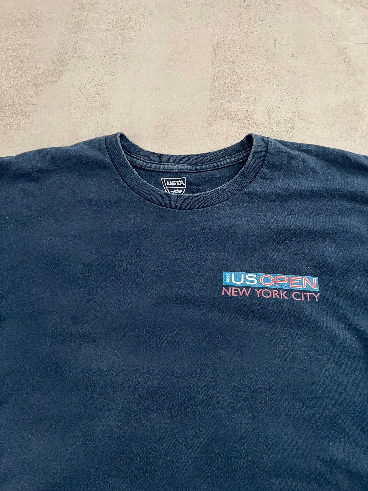 NAVY US OPEN TENNIS TEE - 2000S - L