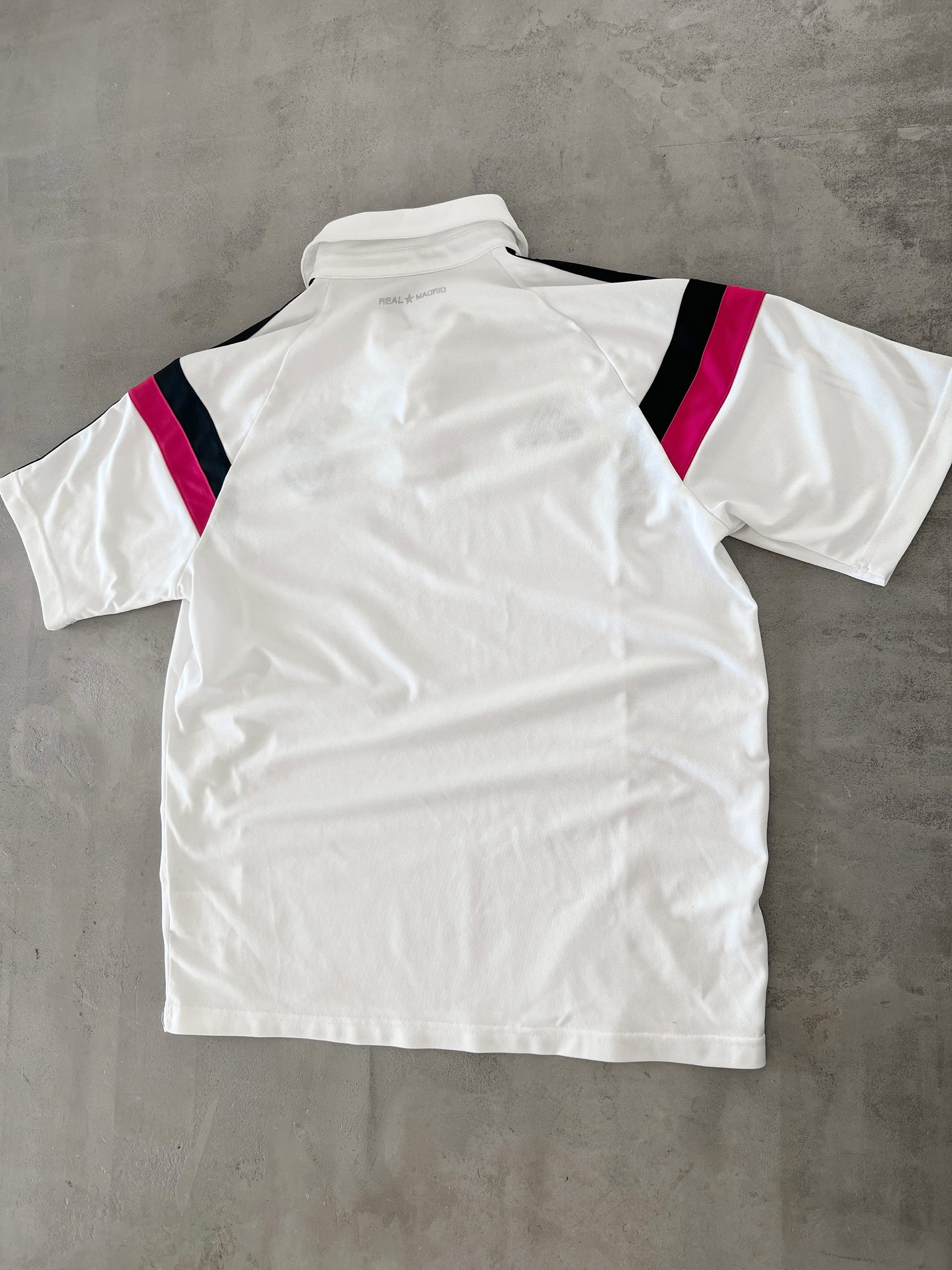 WHITE REAL MADRID ADIDAS POLO - 2000S - L