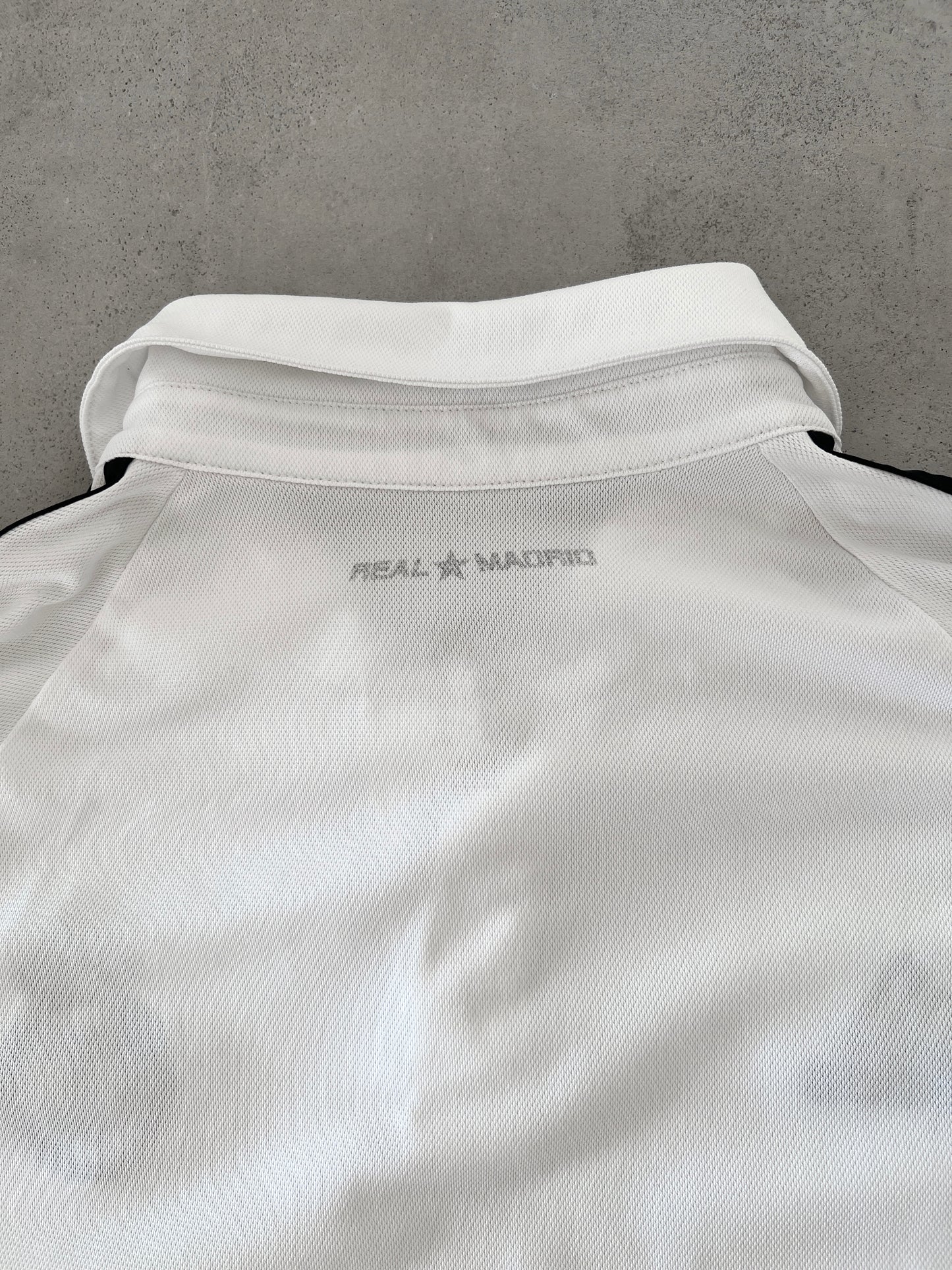 WHITE REAL MADRID ADIDAS POLO - 2000S - L