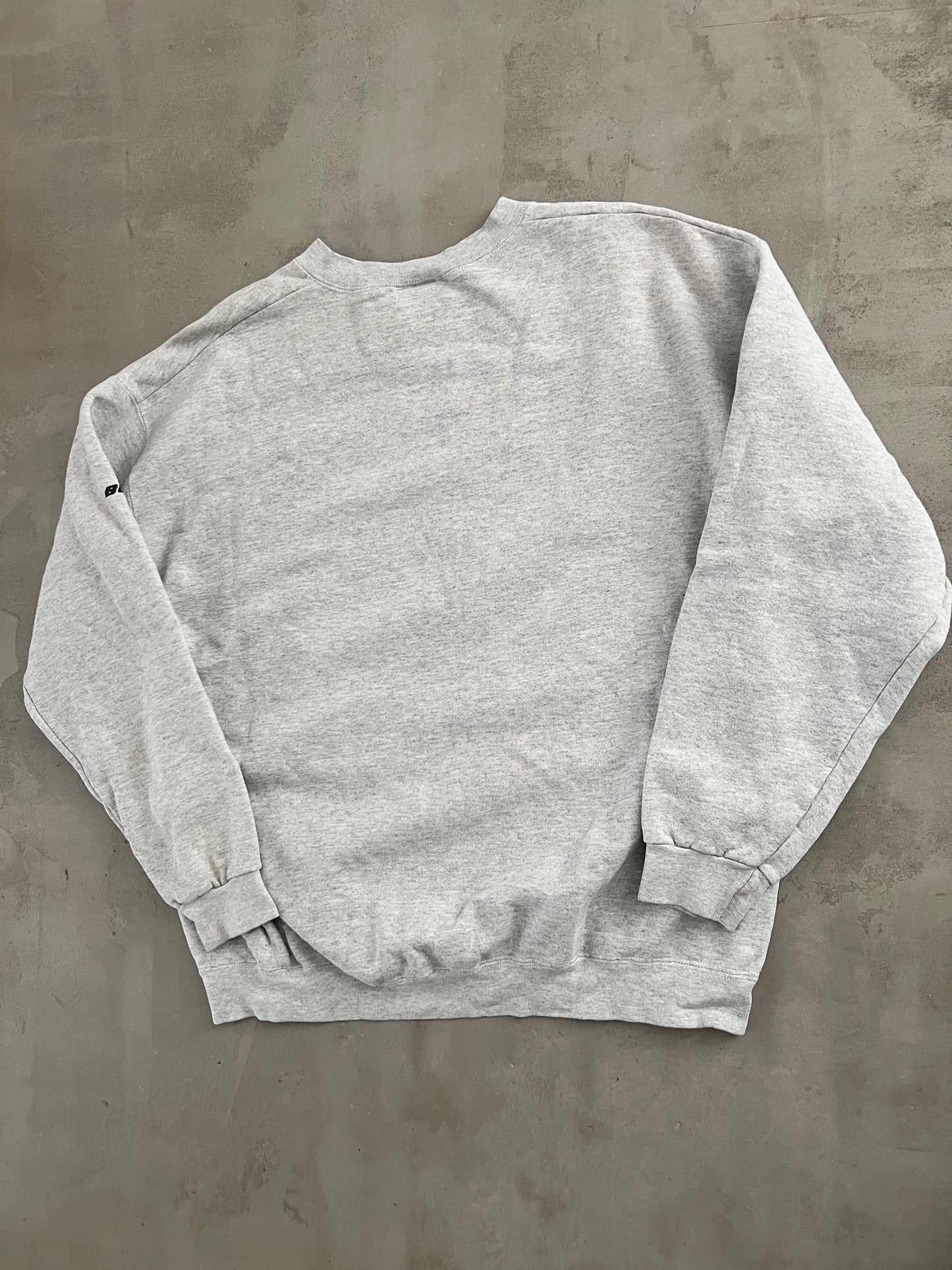 GREY BOEING AIRPLANE SWEATER - 1990S - L