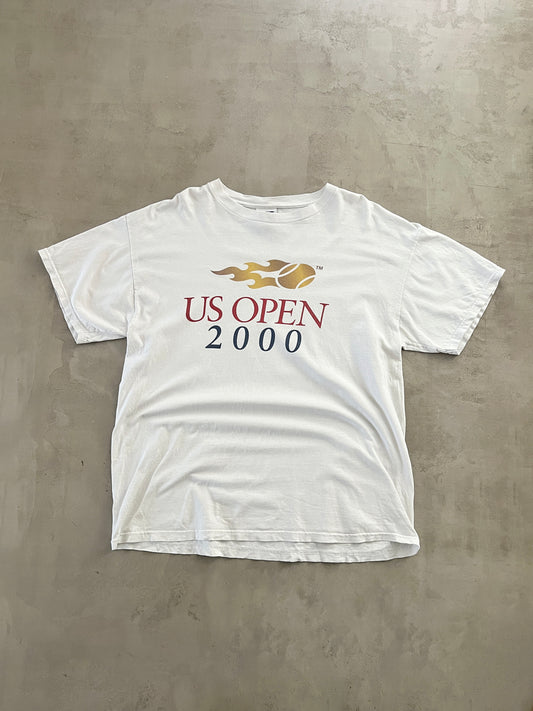 WHITE US OPEN TENNIS TEE - 2000 - XL