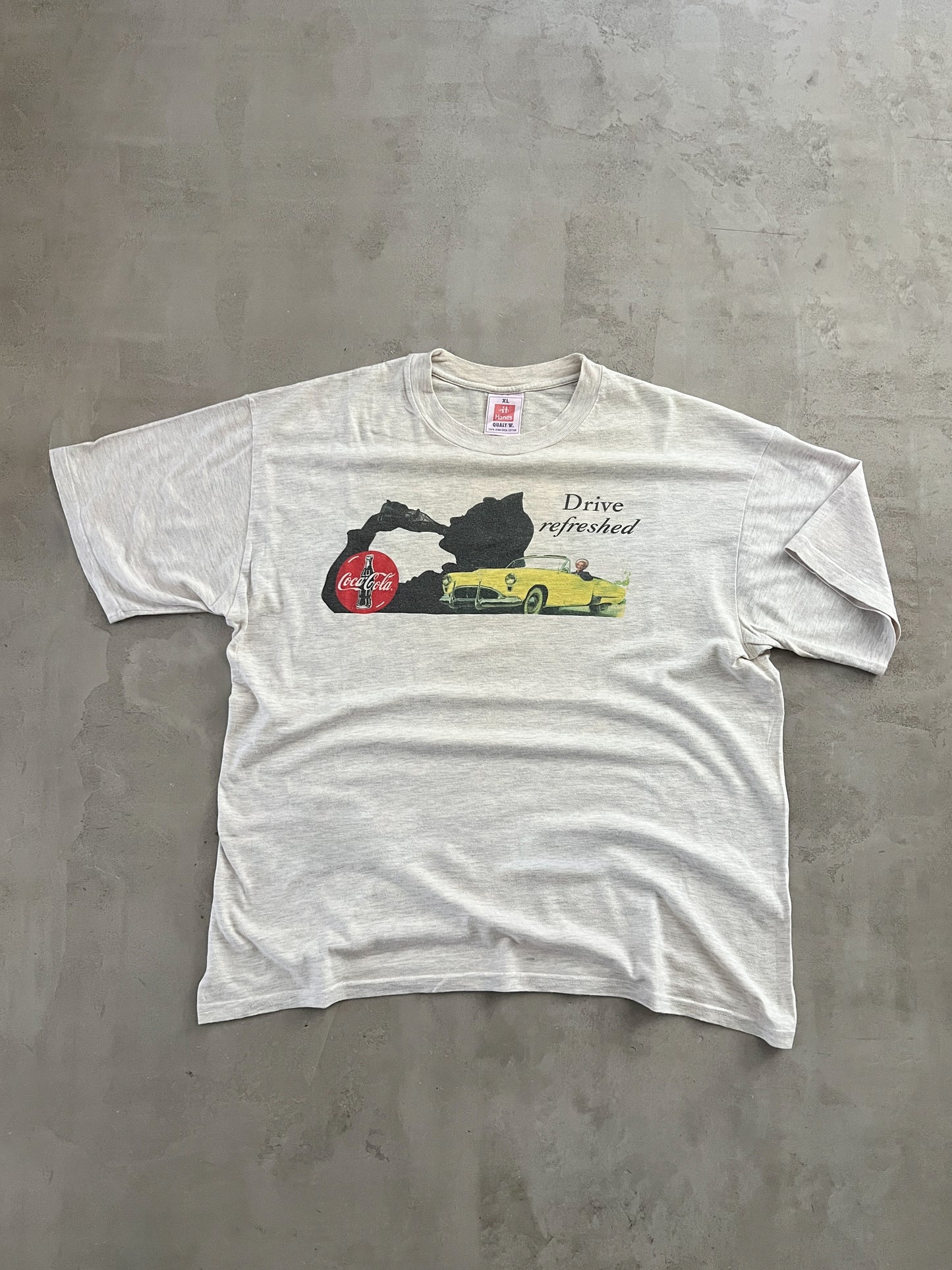 GREY COCA COLA PROMO TEE - 1990S - XL