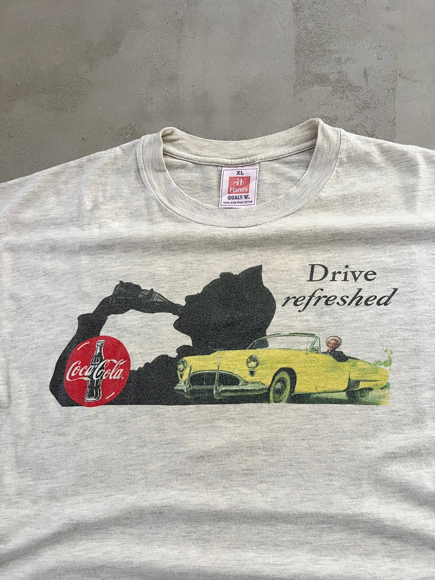 GREY COCA COLA PROMO TEE - 1990S - XL