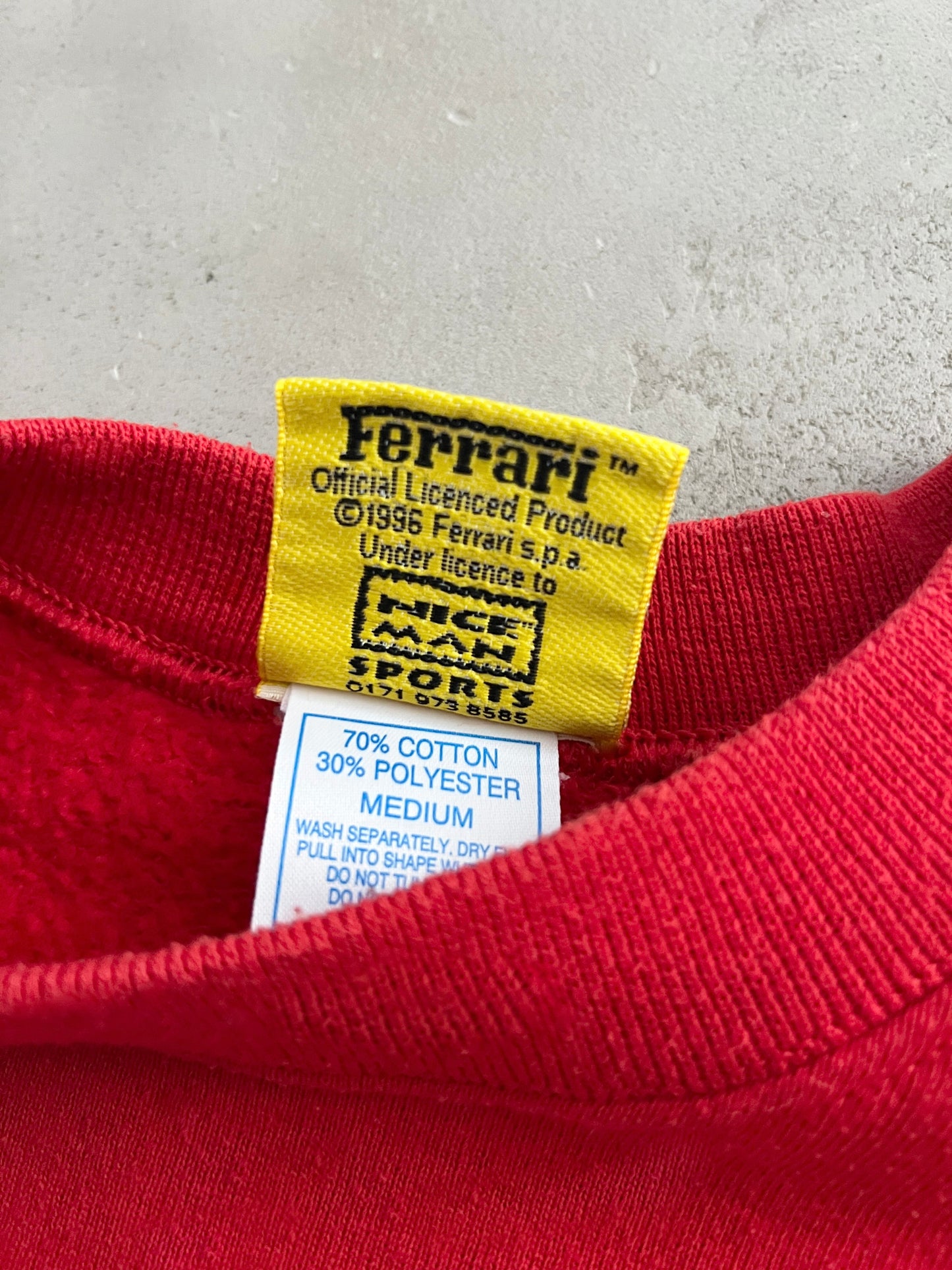 RED FERRARI SWEATER - 1990S - M