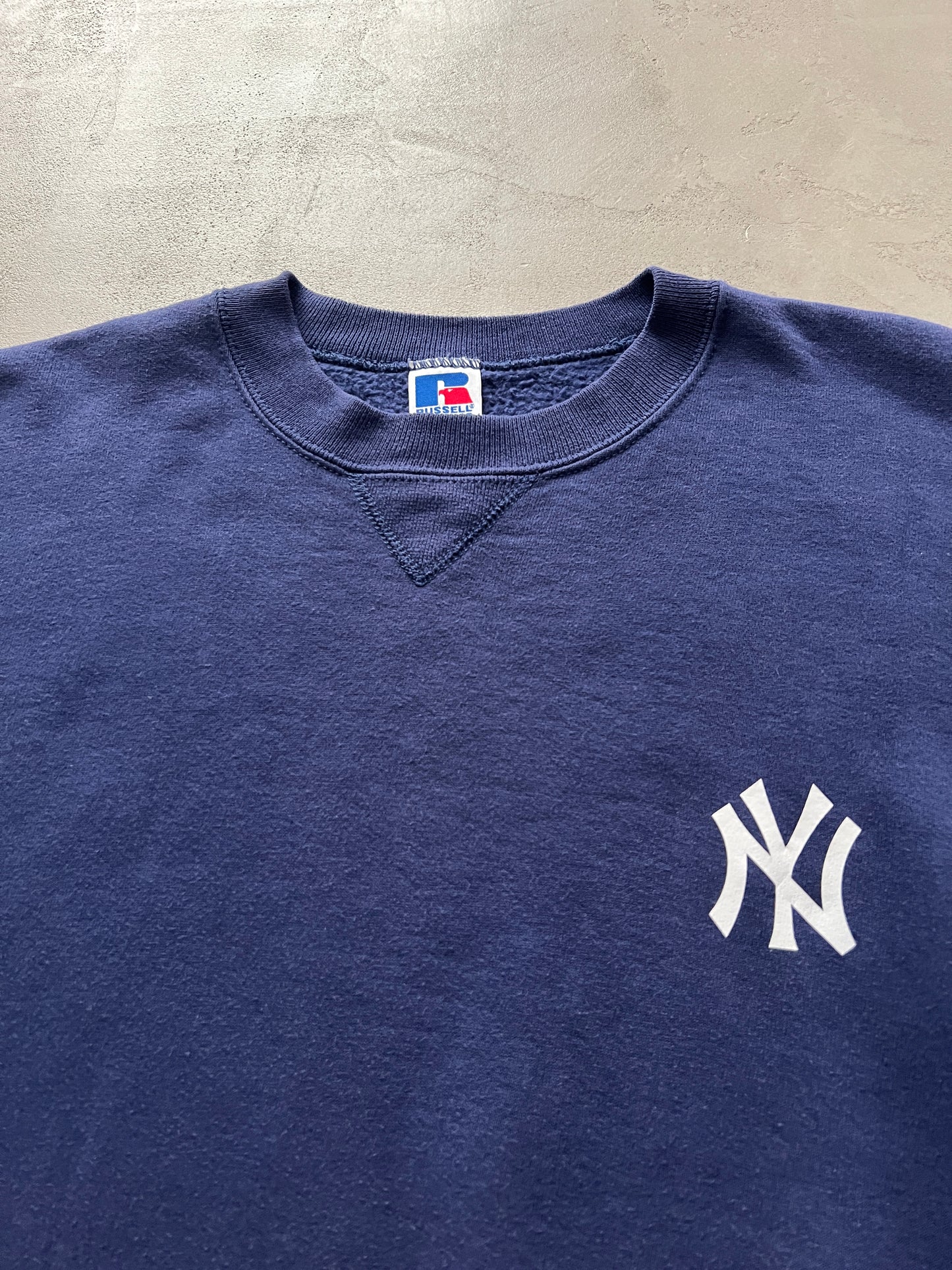 NAVY YANKEES RUSSELL SWEATER - 2000S - L/XL