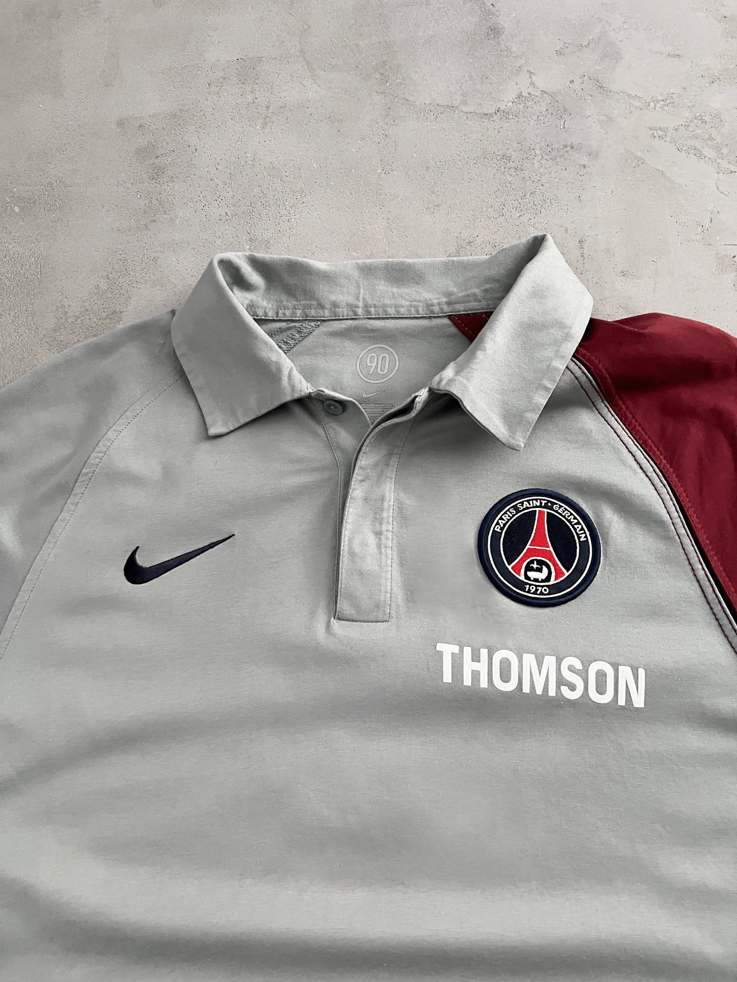 GREY PSG NIKE POLO - 2000S - L