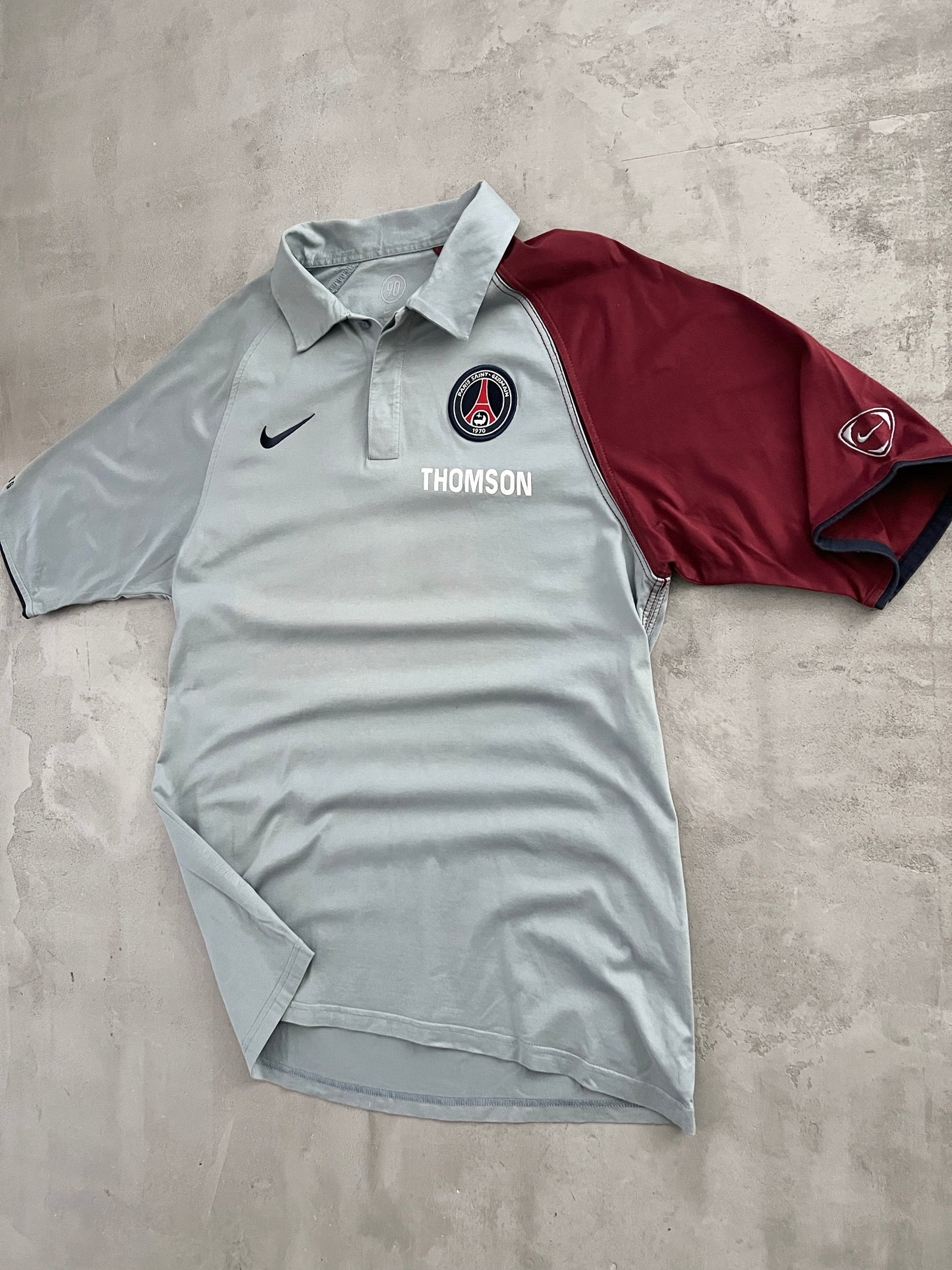 GREY PSG NIKE POLO - 2000S - L