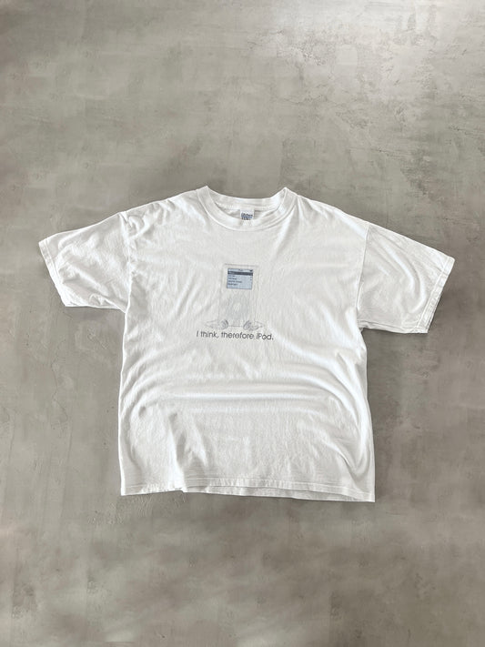 WHITE APPLE IPOD PROMO TEE - 2000S - XL