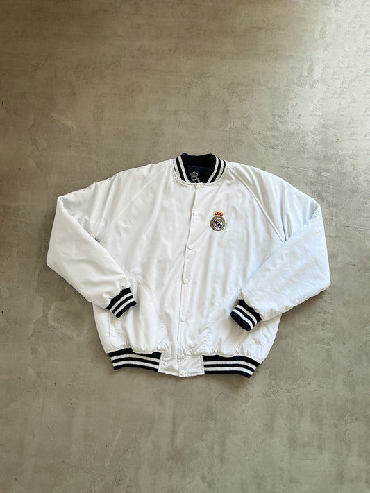 WHITE/NAVY REAL MADRID JACKET - 2000S - M