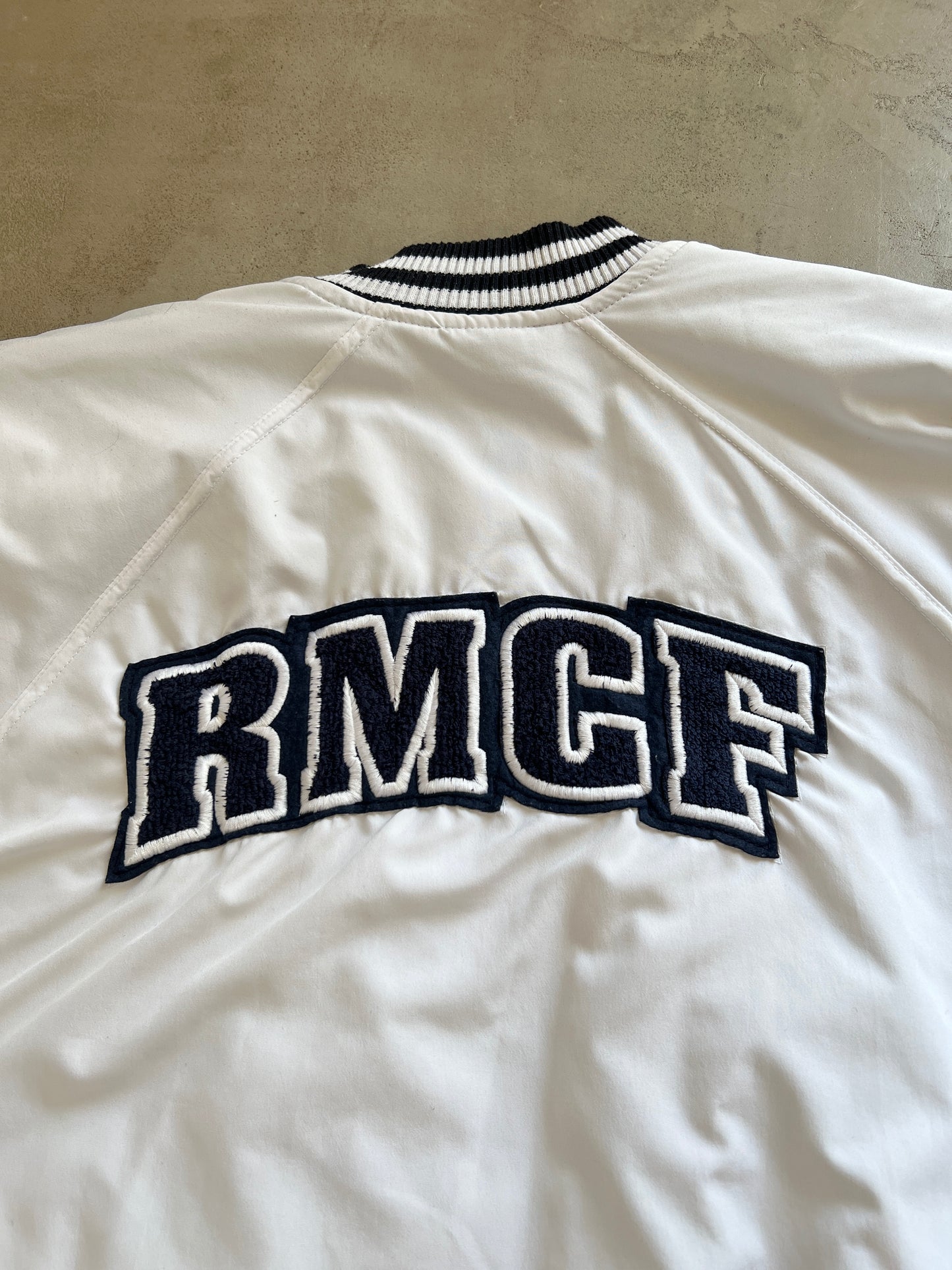 WHITE/NAVY REAL MADRID JACKET - 2000S - M