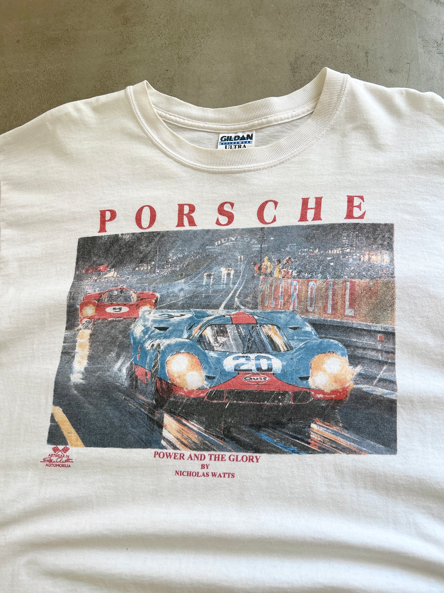 WHITE PORSCHE 917 TEE - 1990S - L