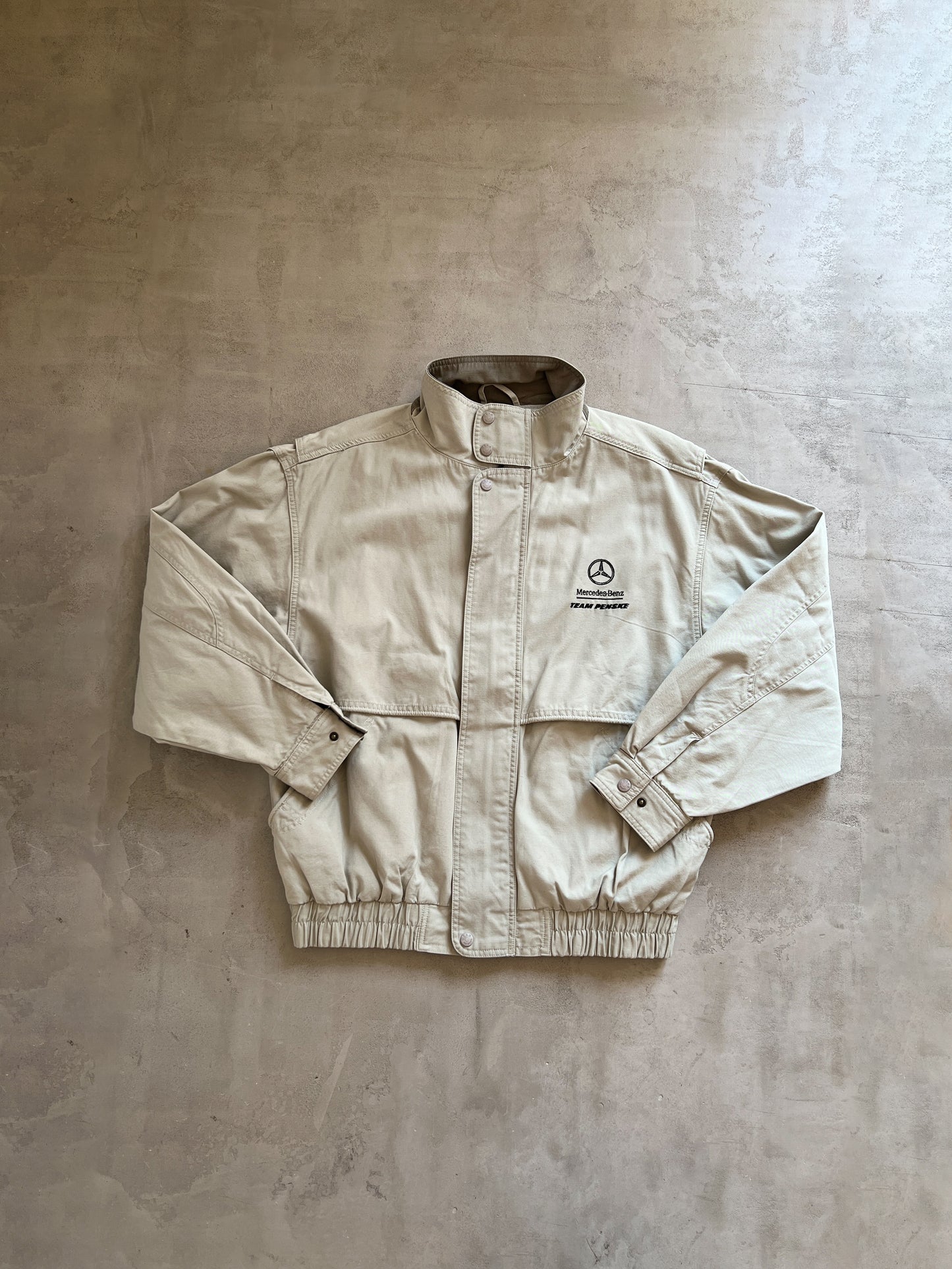 CREME MERCEDES BENZ RACING JACKET - 1990S - L