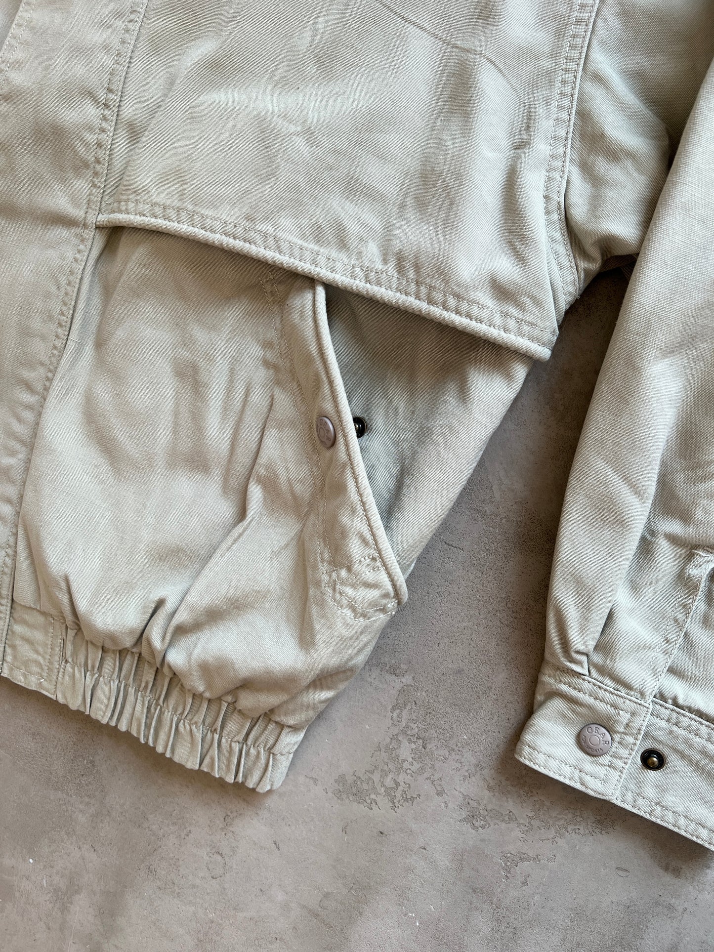 CREME MERCEDES BENZ RACING JACKET - 1990S - L