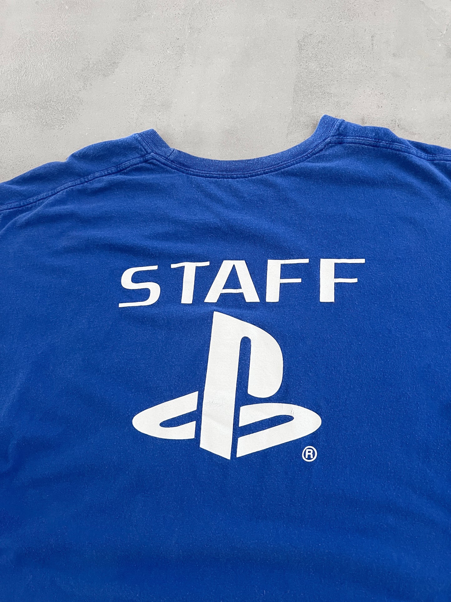 BLUE PLAYSTATION STAFF TEE - 2000S - L/XL