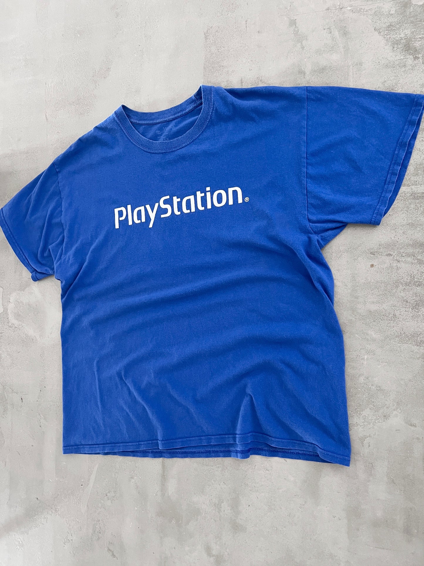 BLUE PLAYSTATION STAFF TEE - 2000S - L/XL