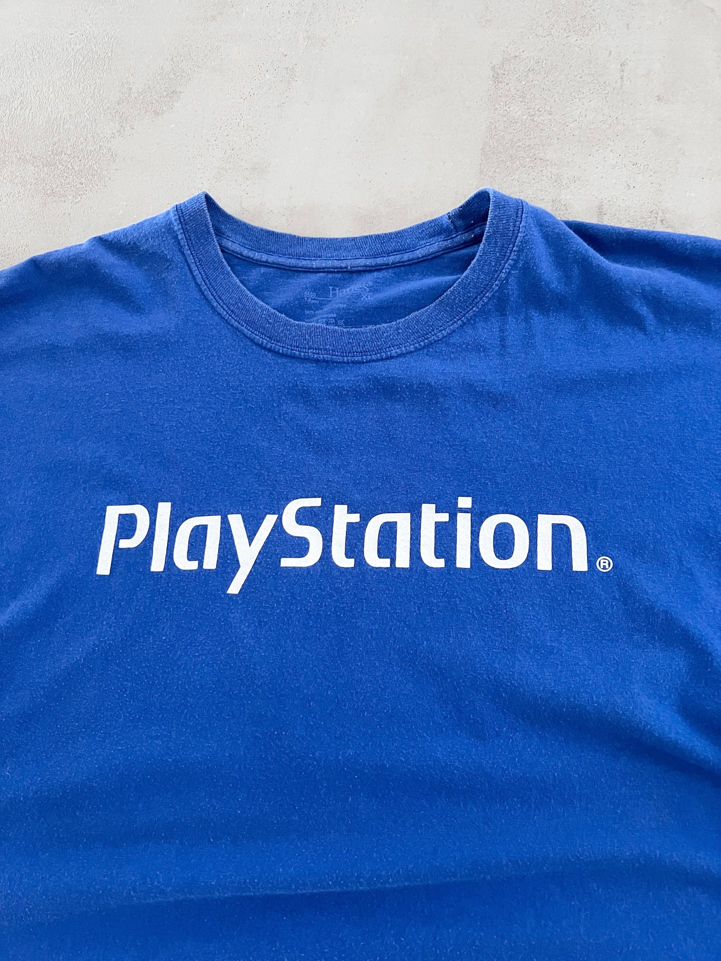 BLUE PLAYSTATION STAFF TEE - 2000S - L/XL