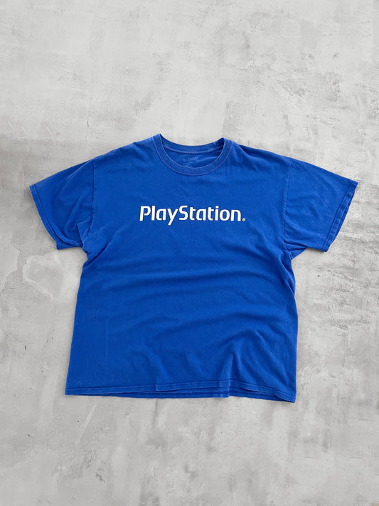BLUE PLAYSTATION STAFF TEE - 2000S - L/XL
