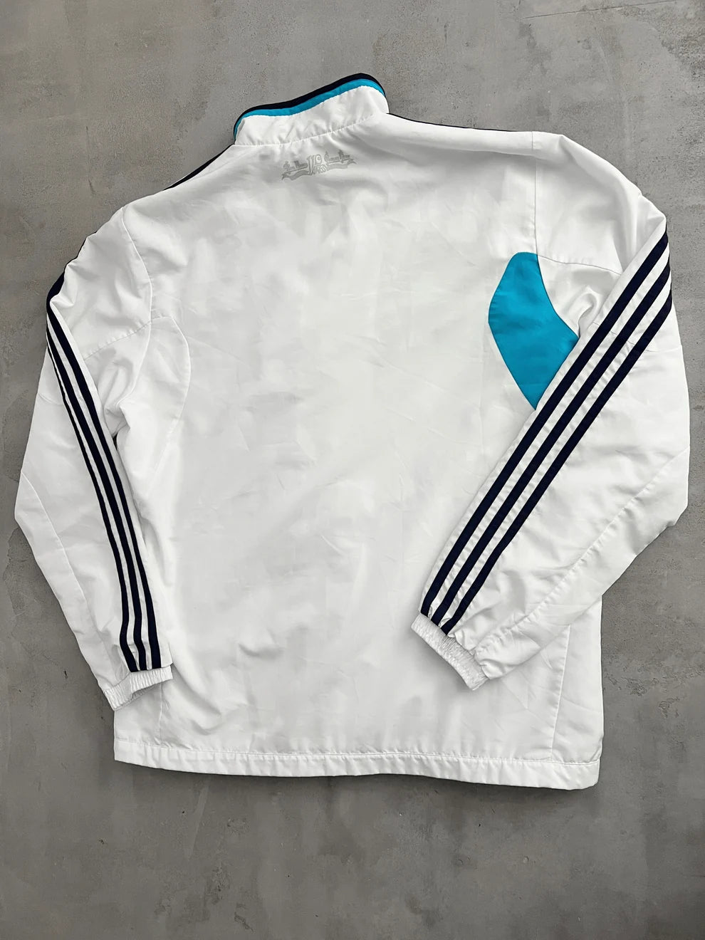 WHITE REAL MADRID TRACK JACKET - 2000S - M
