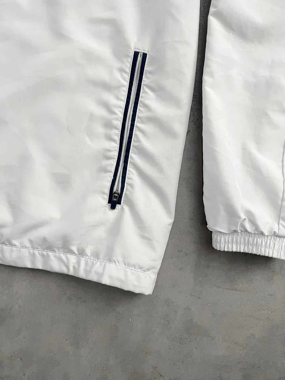 WHITE REAL MADRID TRACK JACKET - 2000S - M