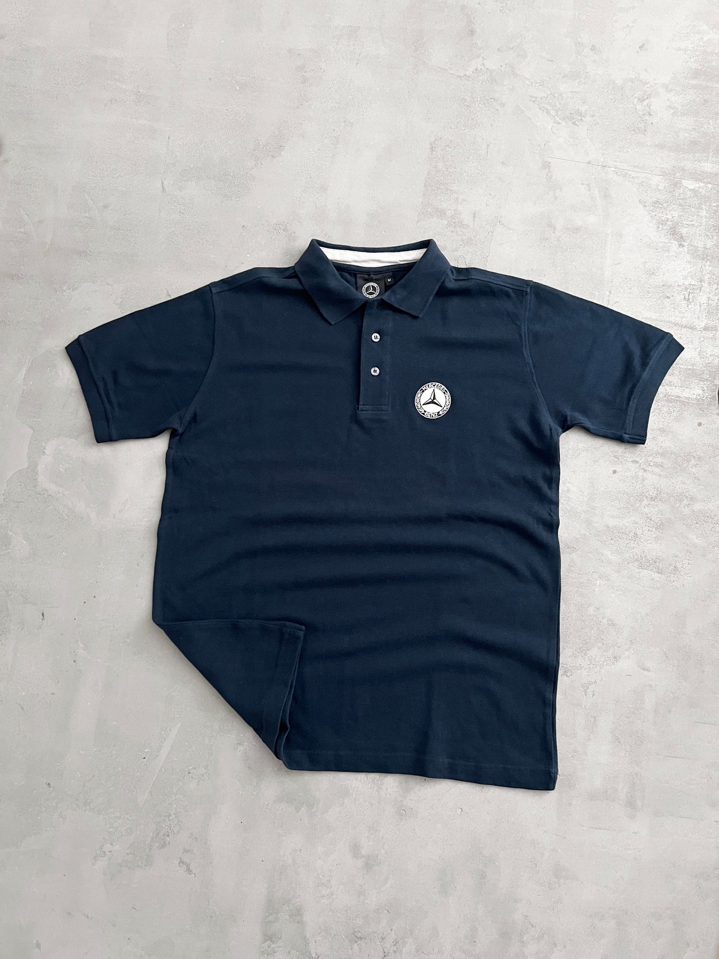 NAVY MERCEDES BENZ POLO - 2000S - M/L