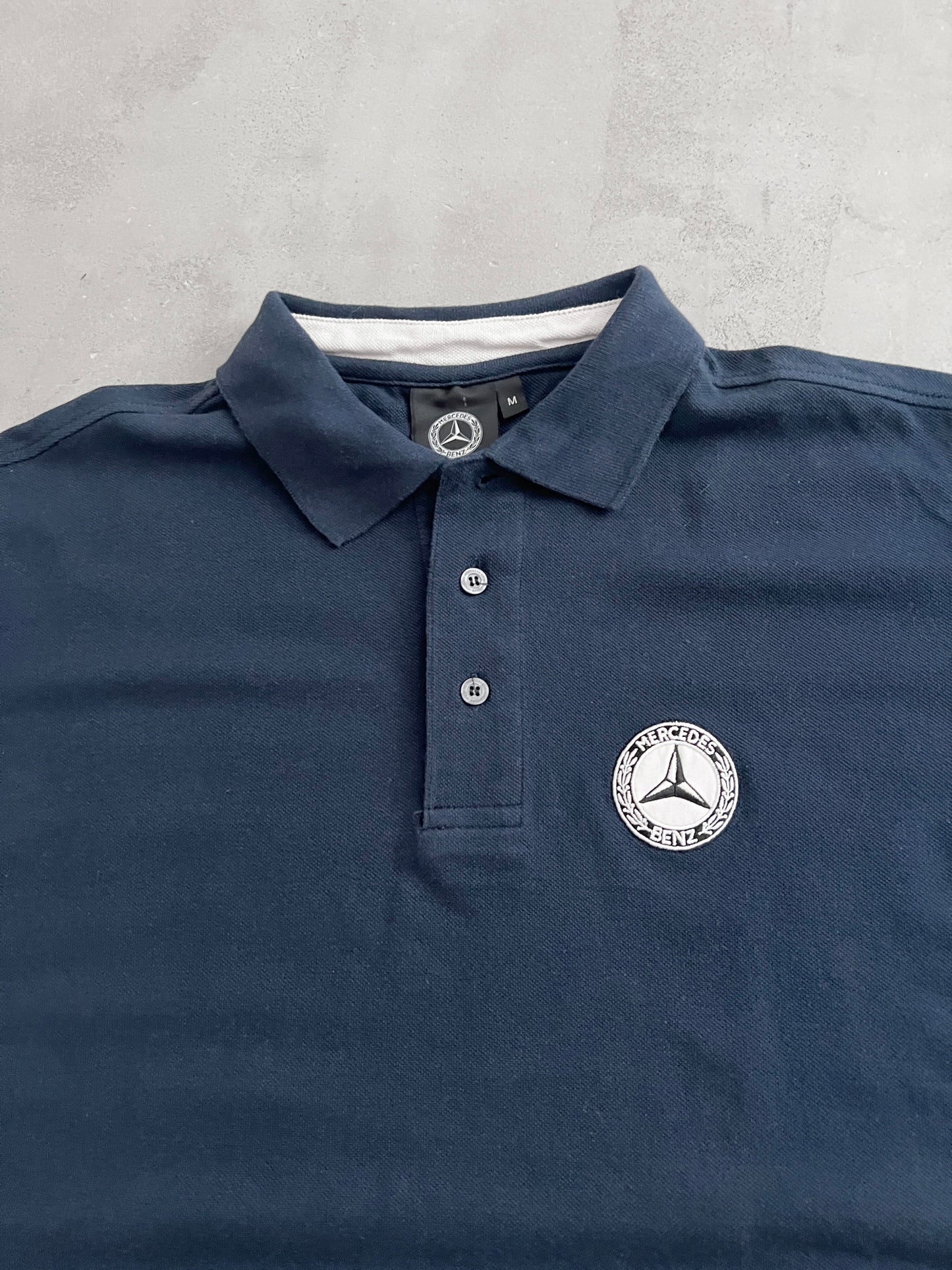 NAVY MERCEDES BENZ POLO - 2000S - M/L