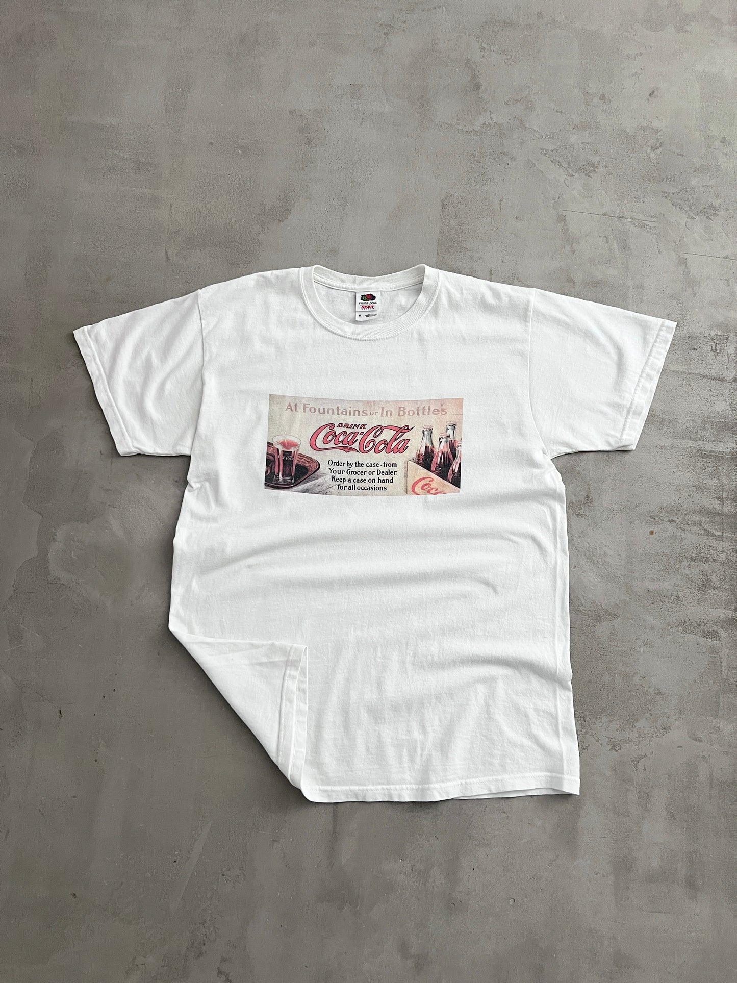 WHITE COCA COLA TEE - 2000S - M