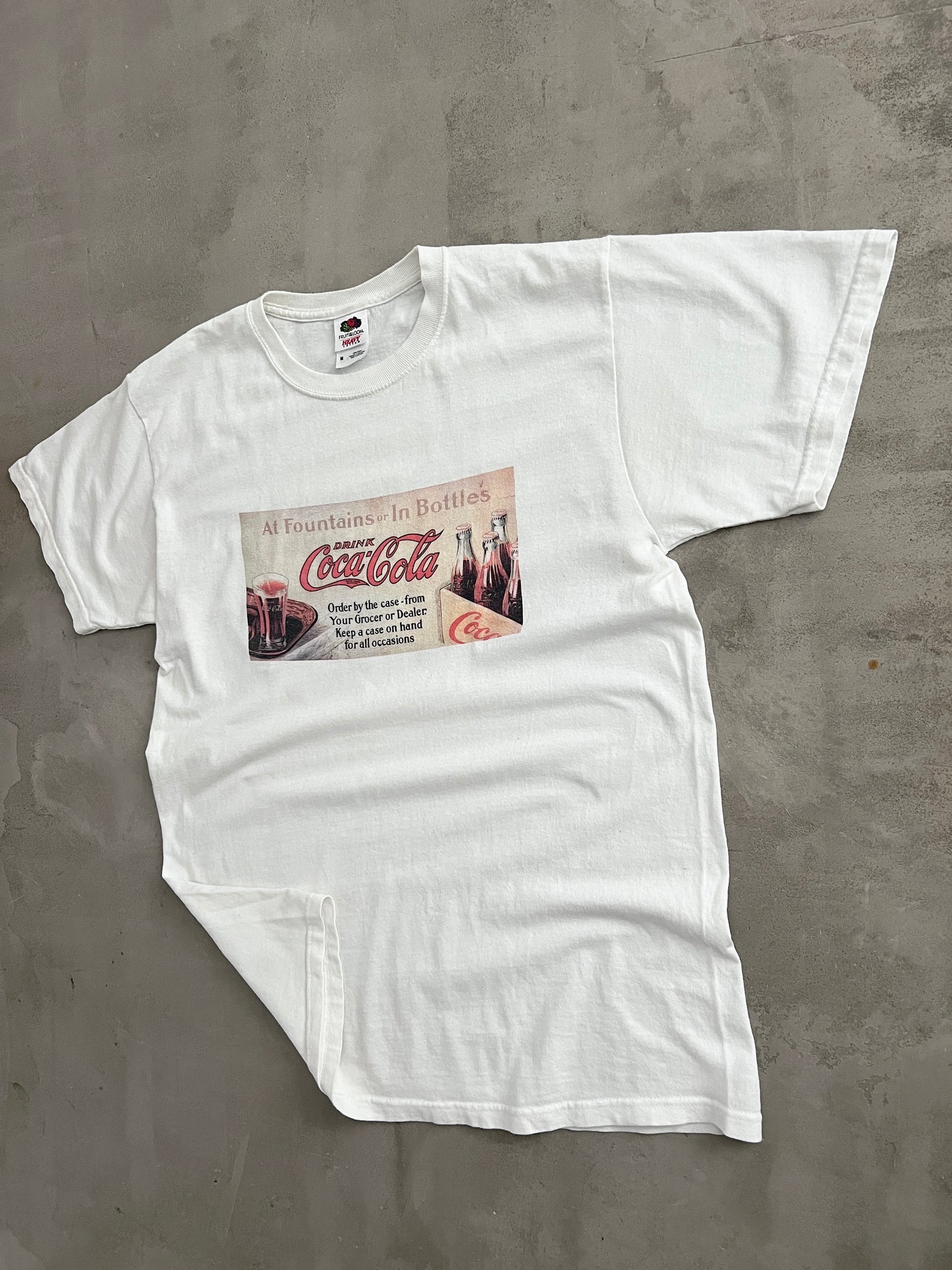 WHITE COCA COLA TEE - 2000S - M