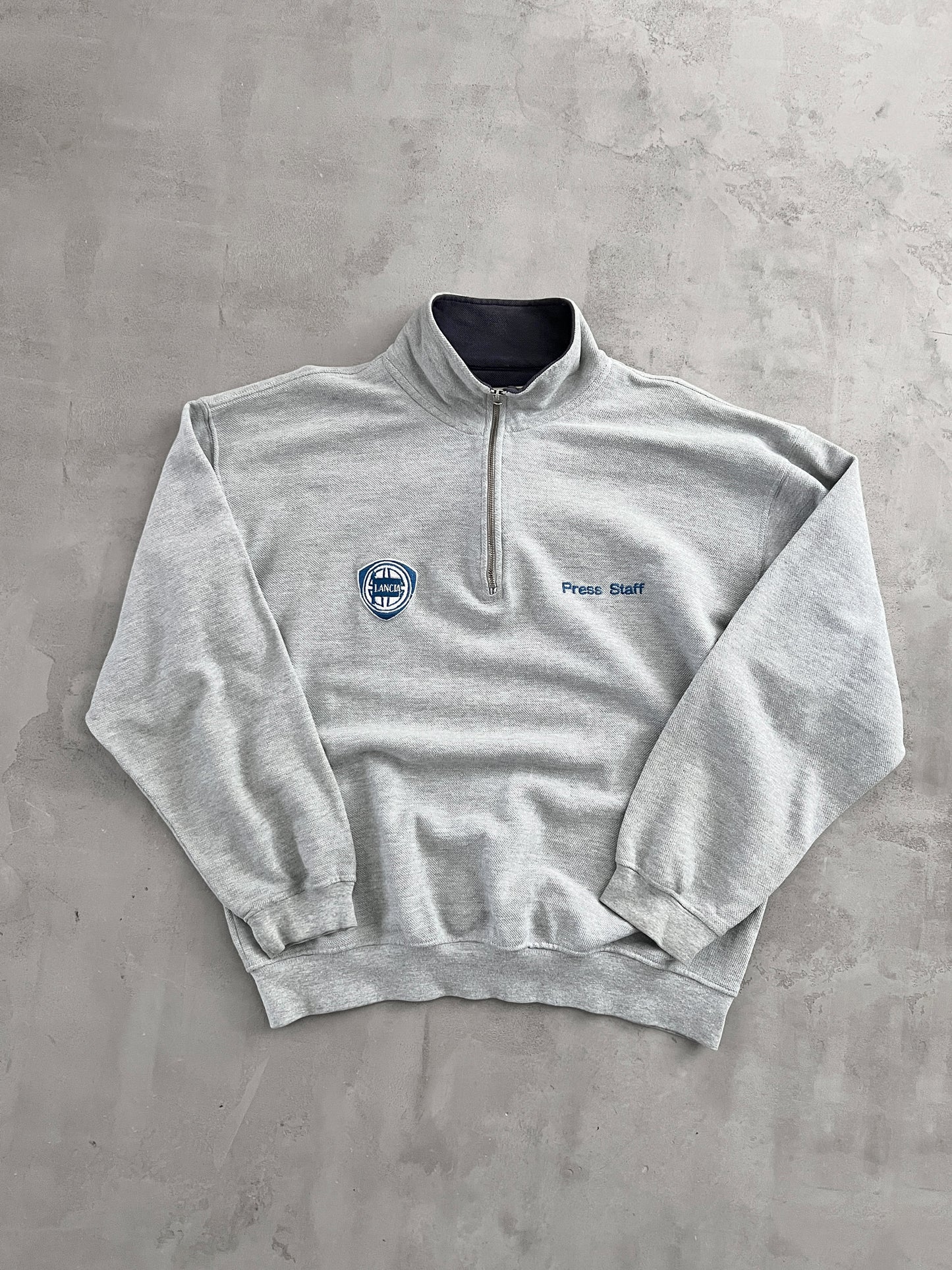 GREY LANCIA PROMO HALFZIP - 1990S - L/M