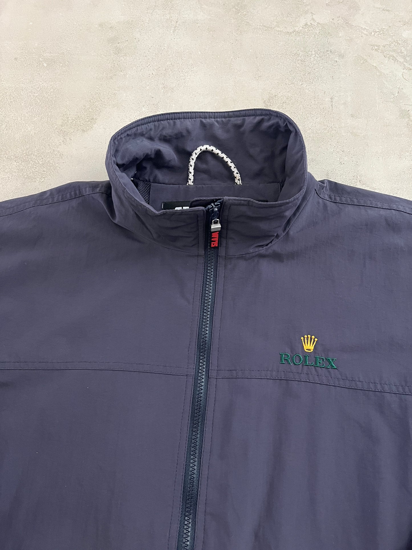 NAVY ROLEX YACHT JACKET - 2000S - L