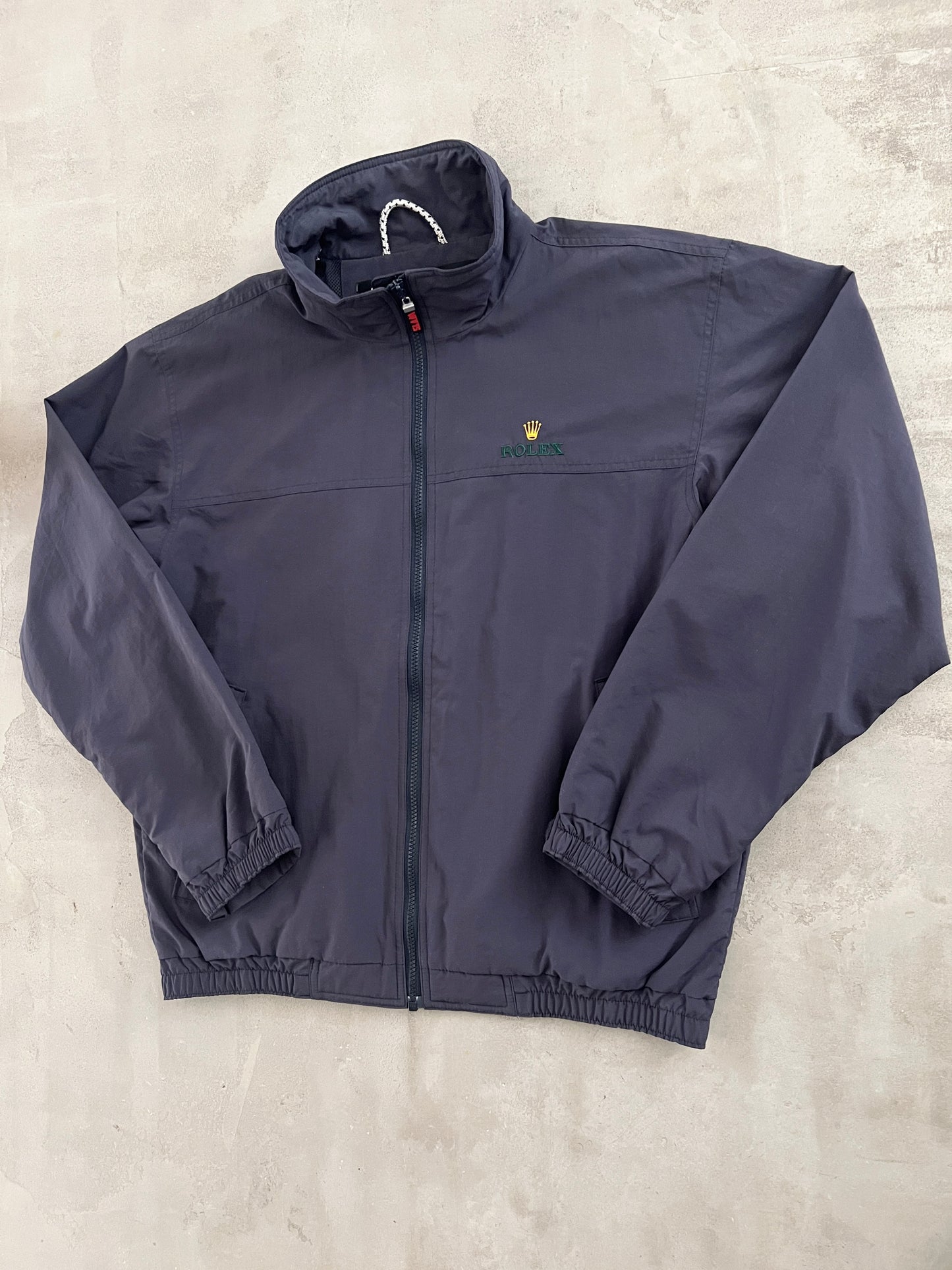 NAVY ROLEX YACHT JACKET - 2000S - L