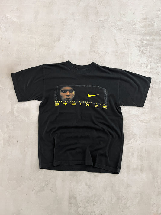 BLACK RONALDO NAZARIO R9 TEE - 1990S - L