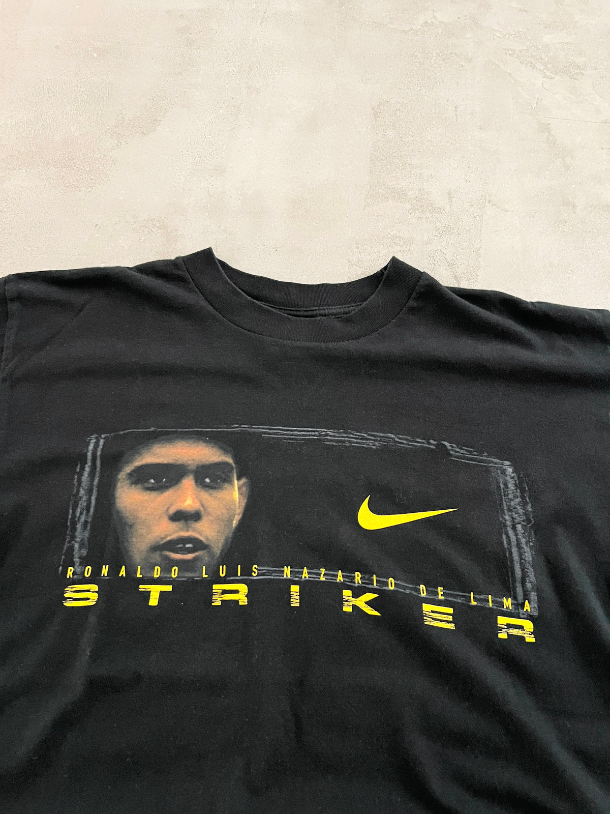 BLACK RONALDO NAZARIO R9 TEE - 1990S - L