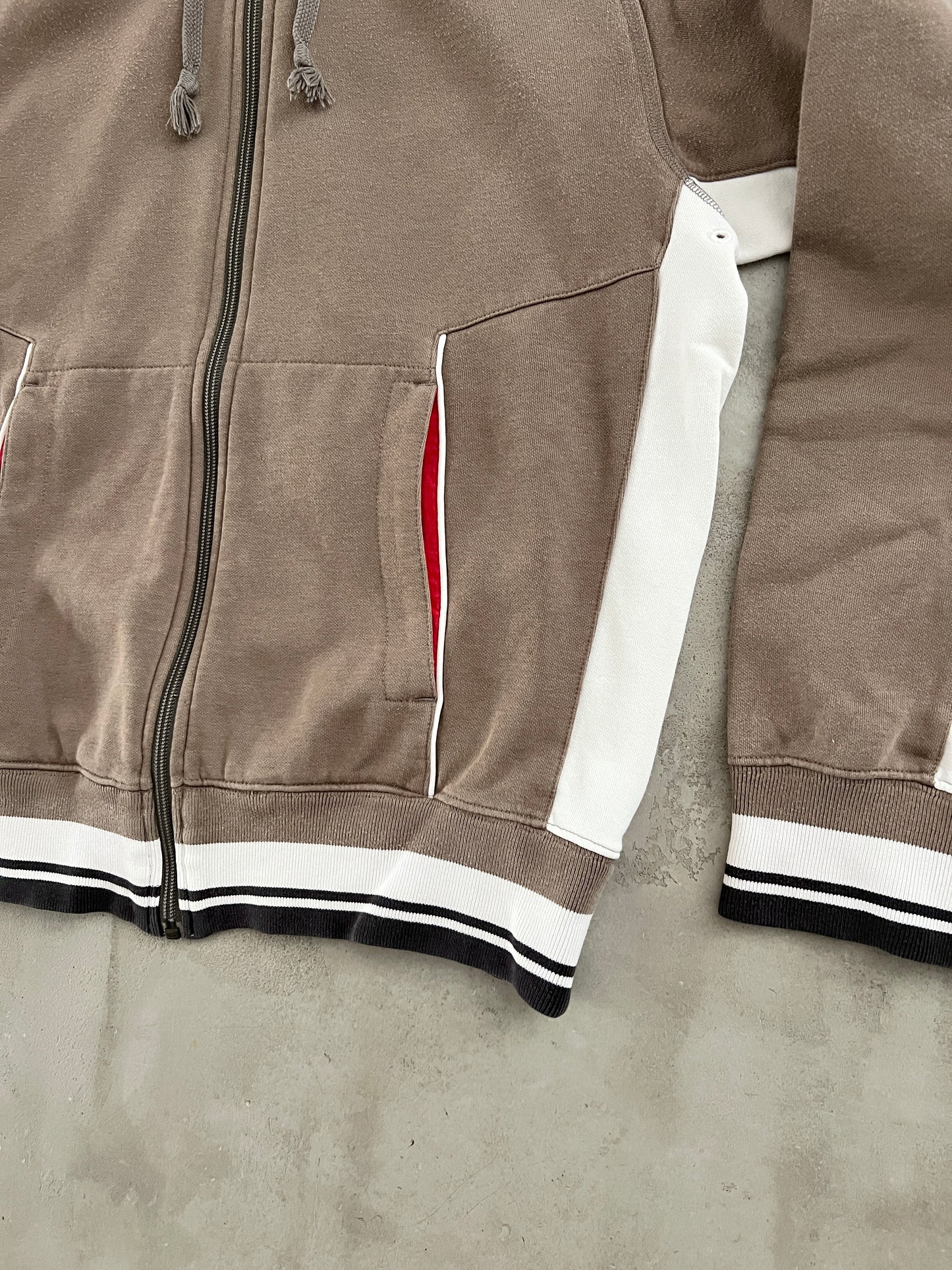 MOCHA NIKE ZIP UP HOODIE - 2000S - S
