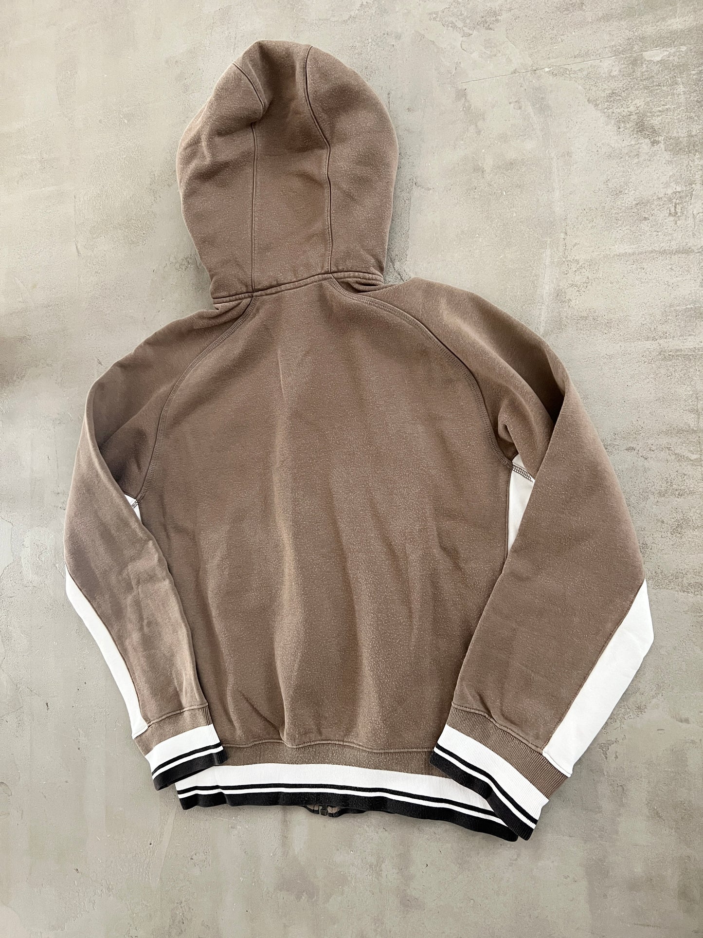 MOCHA NIKE ZIP UP HOODIE - 2000S - S