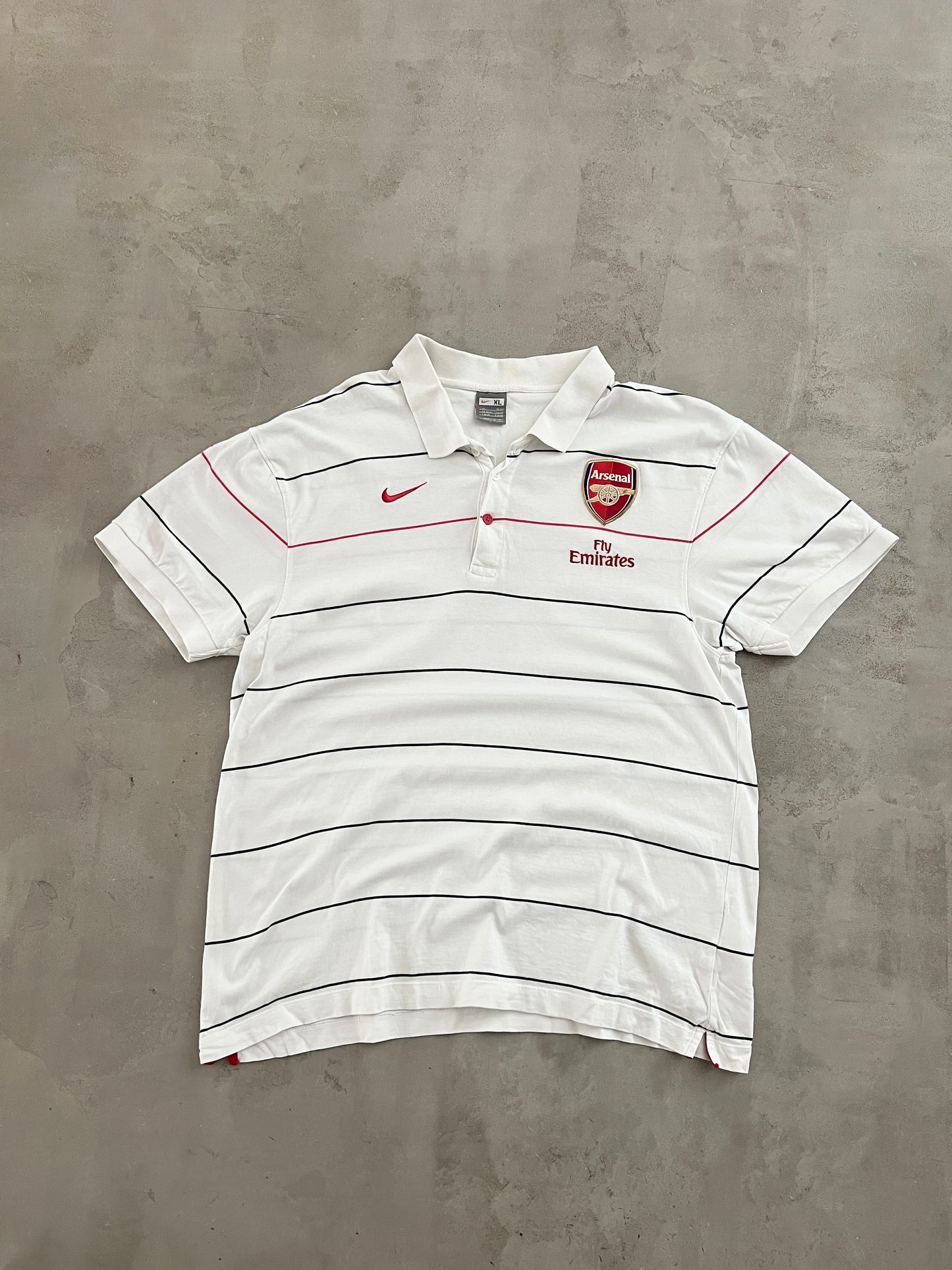 WHITE ARSENAL NIKE POLO - 2000S - L