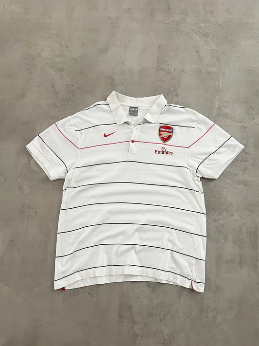 WHITE ARSENAL NIKE POLO - 2000S - L