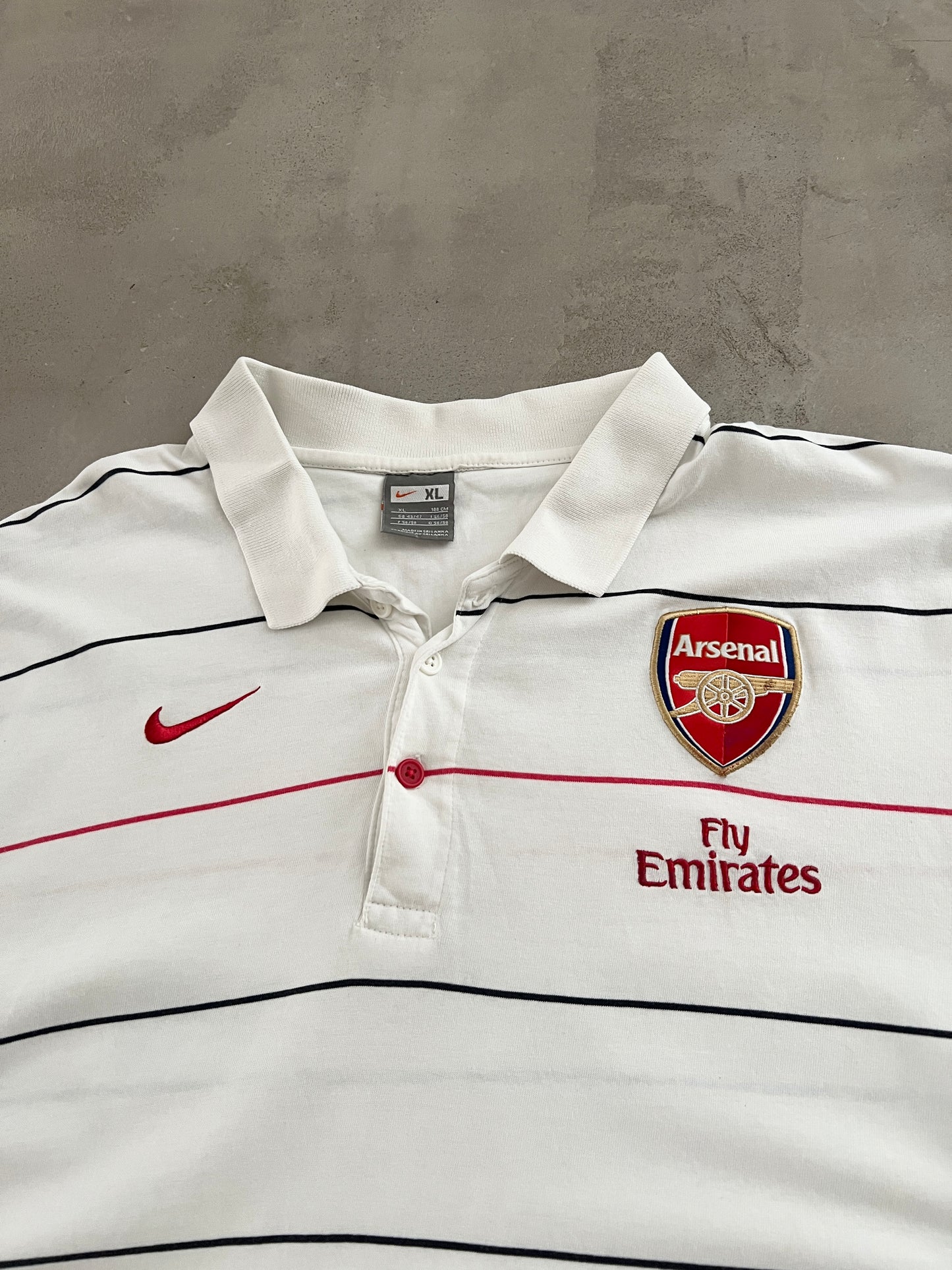 WHITE ARSENAL NIKE POLO - 2000S - L