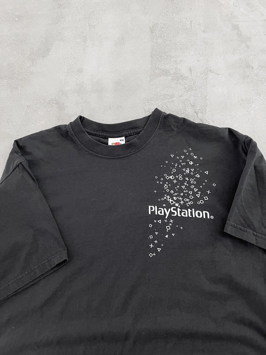 BLACK PLAYSTATION PROMO TEE - 1990S - M