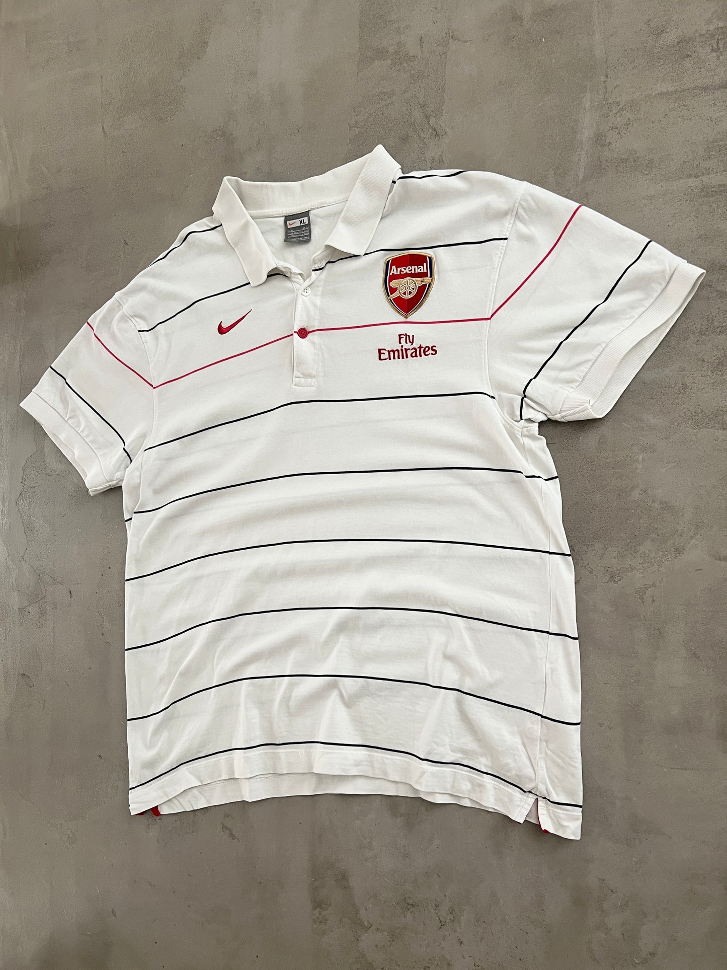 WHITE ARSENAL NIKE POLO - 2000S - L