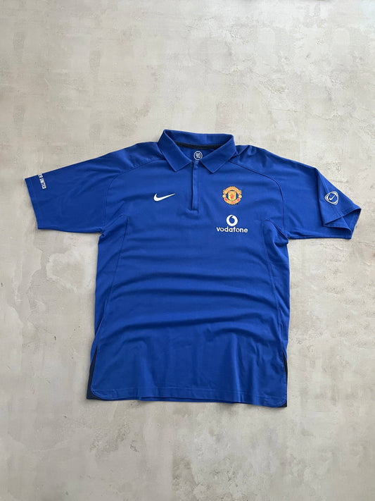 NAVY MANCHESTER UNITED NIKE POLO - 2000S - XL