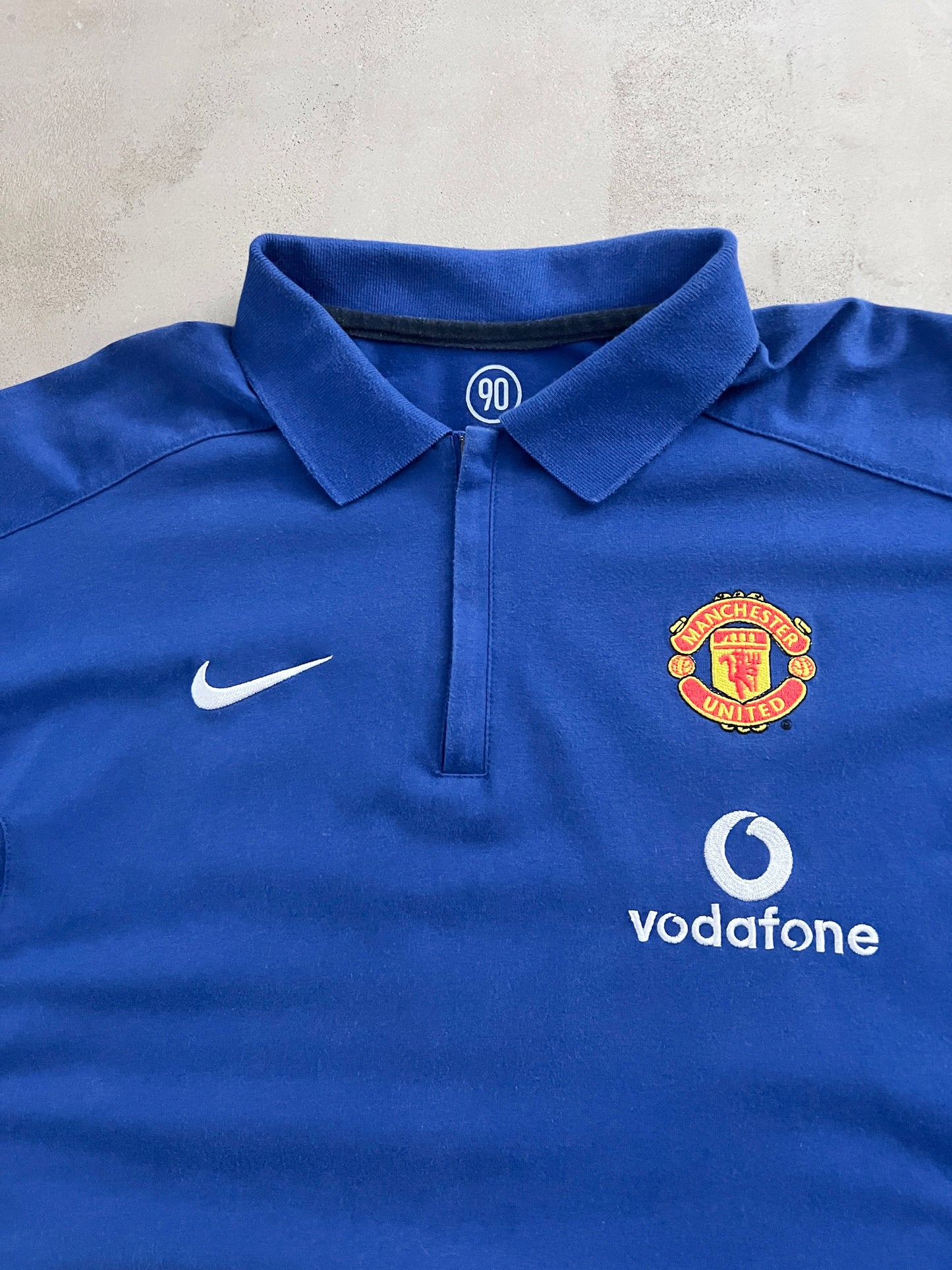 NAVY MANCHESTER UNITED NIKE POLO - 2000S - XL