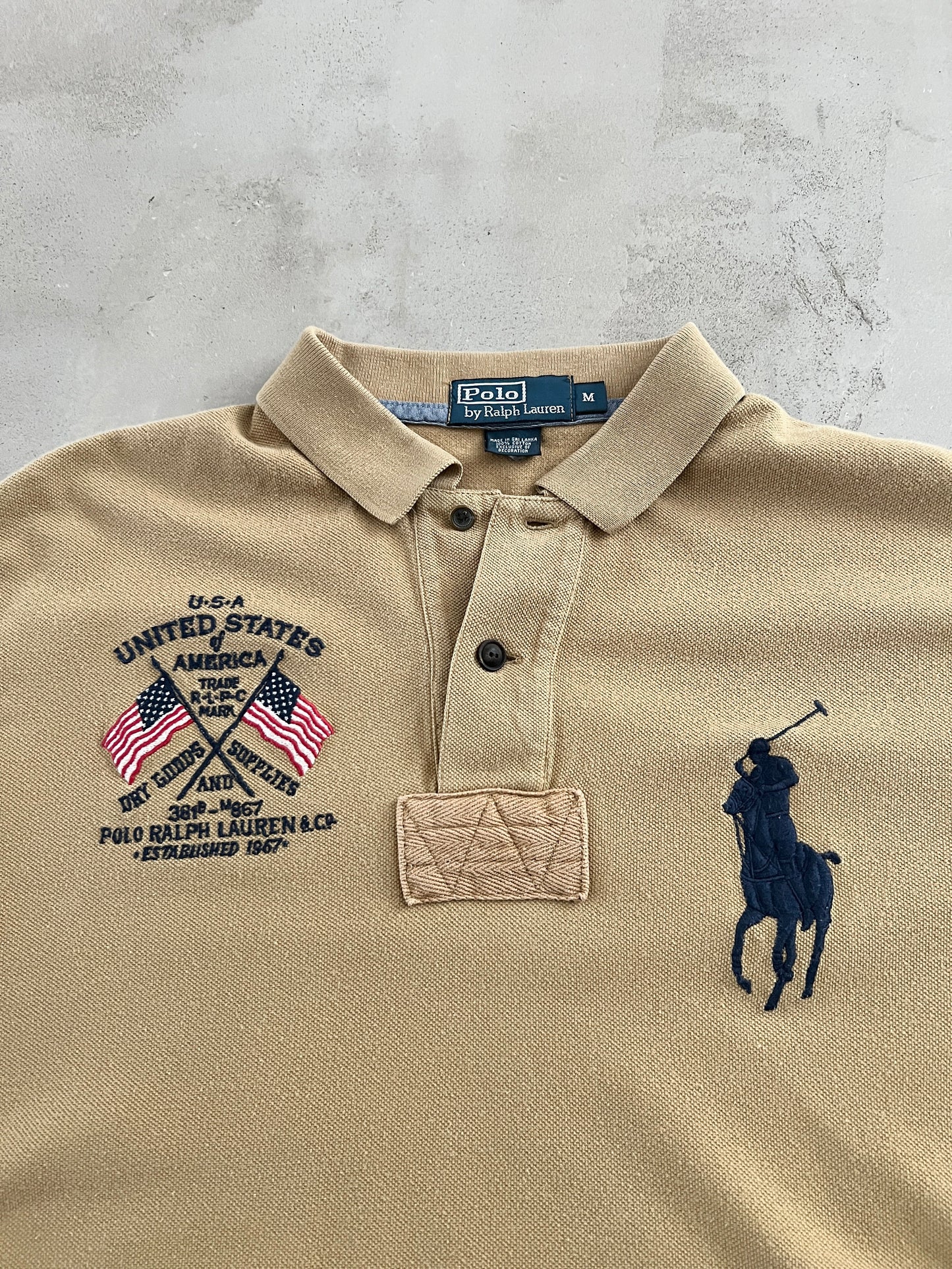 BEIGE RALPH LAUREN USA POLO - 2000S - L