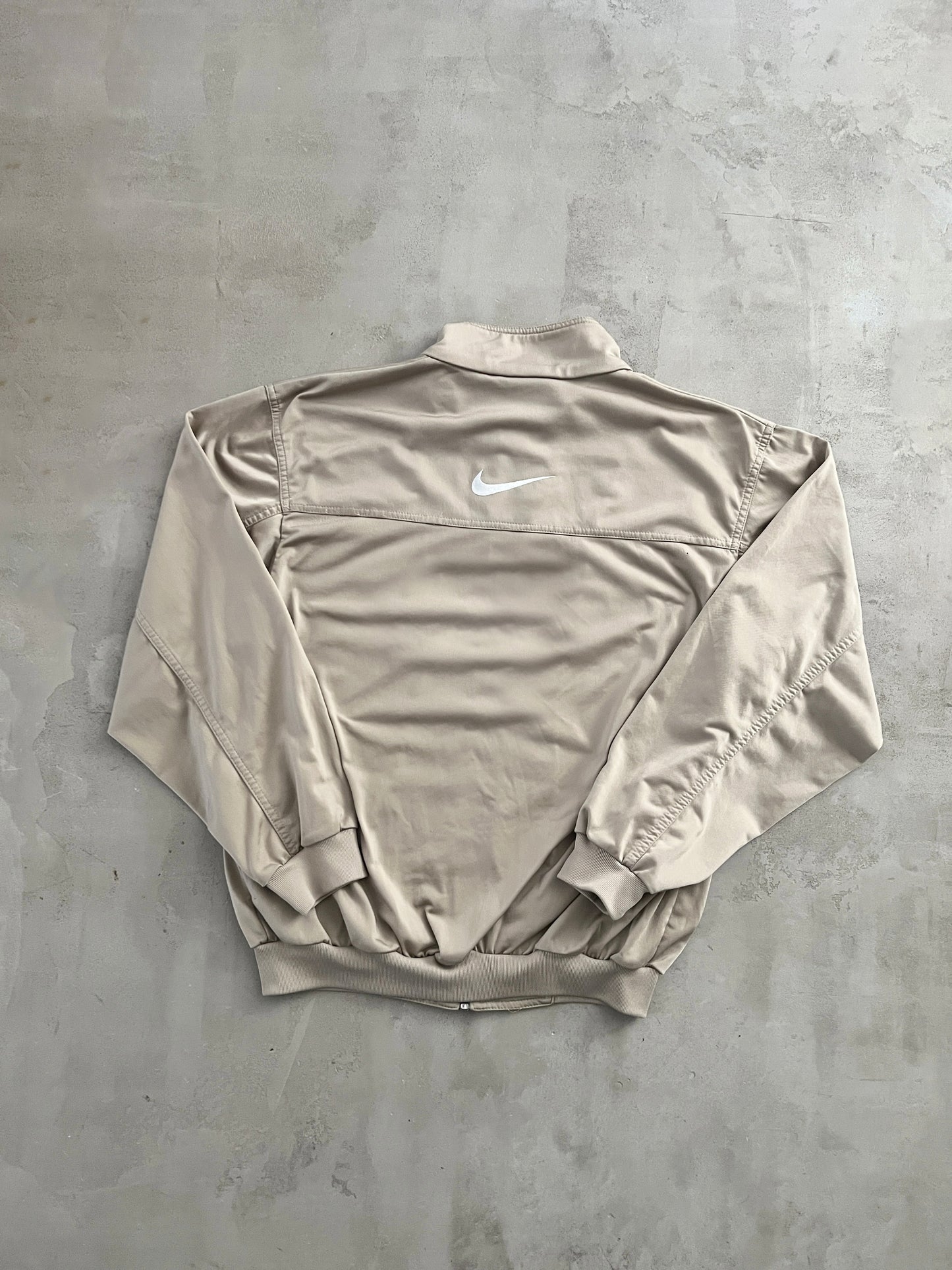 BEIGE NIKE TRACK JACKET - 2000S - S/M