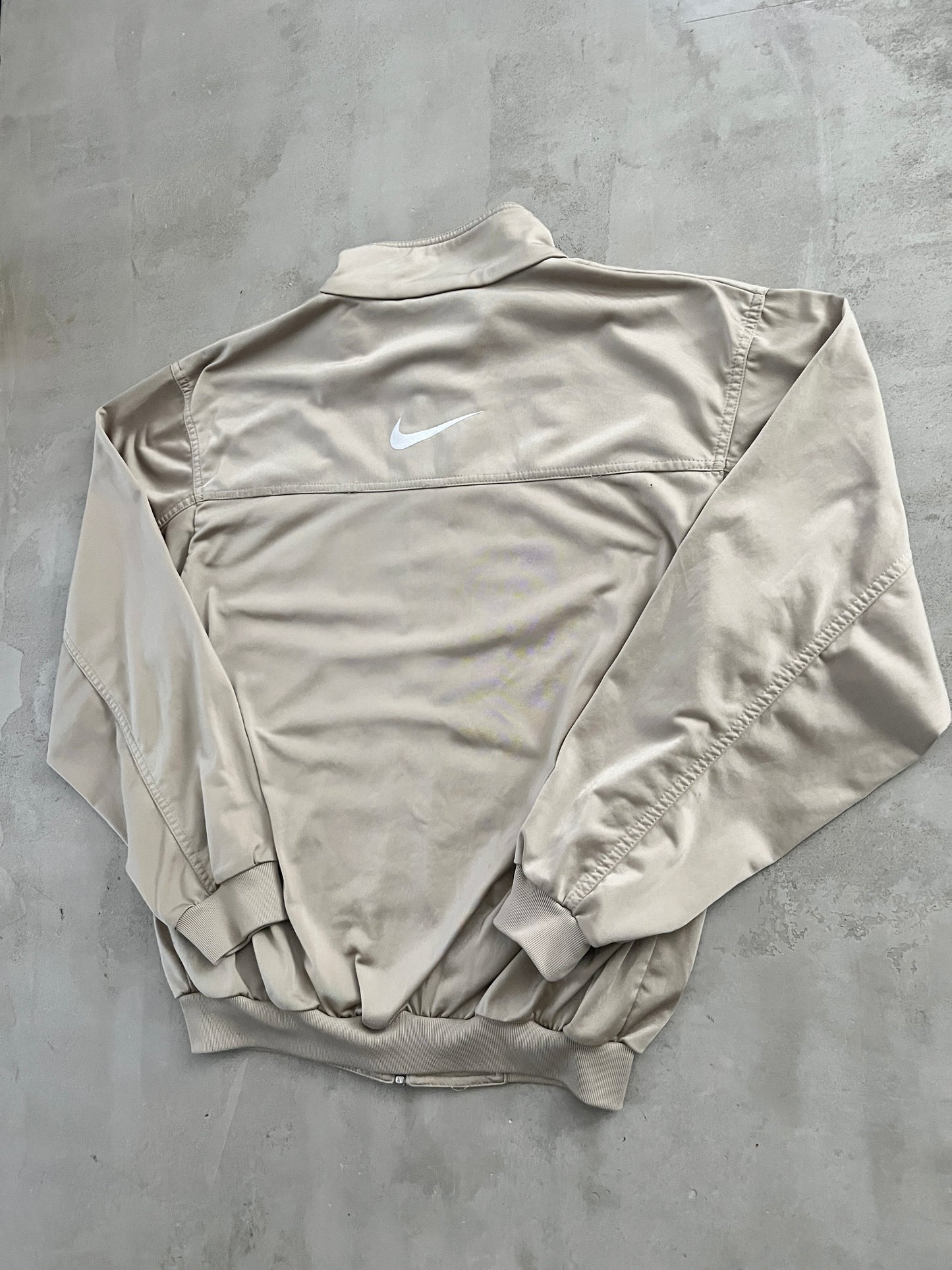 BEIGE NIKE TRACK JACKET - 2000S - S/M