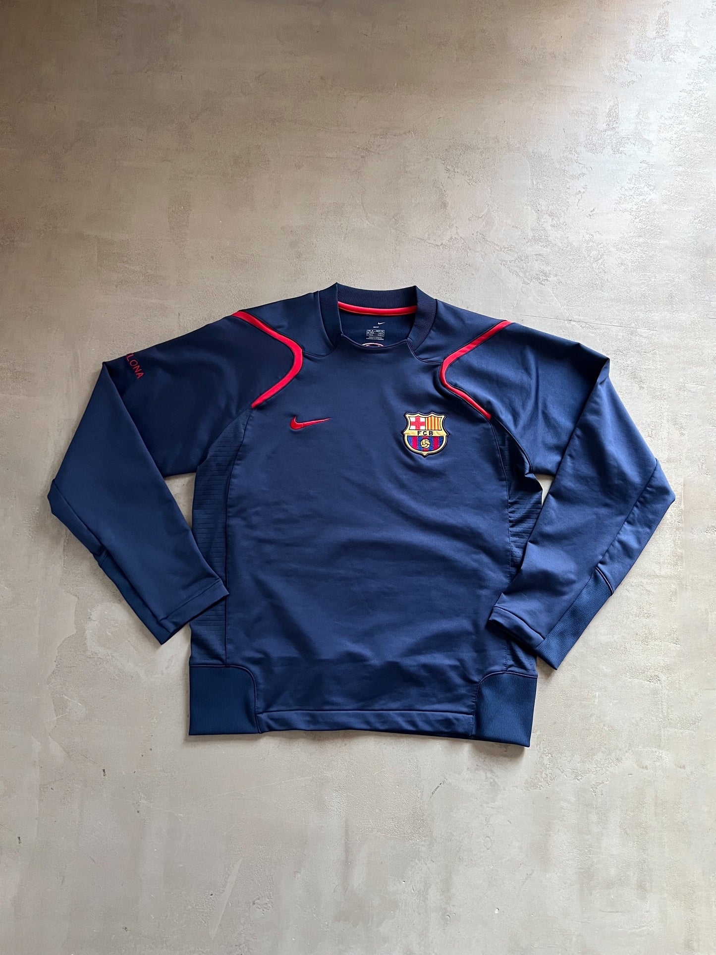 NAVY FC BARCELONA NIKE SWEATER - 2000S - XL
