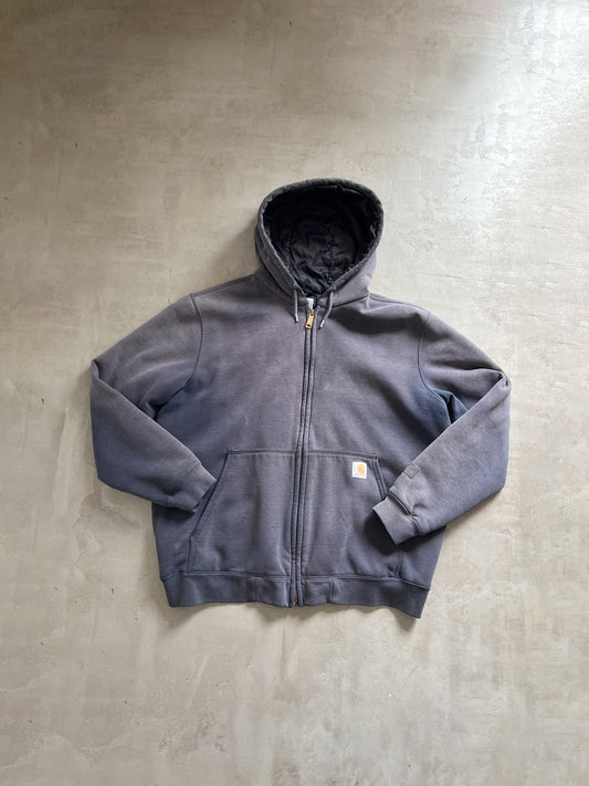 FADED CARHARTT ZIP UP HOODIE - 1990S - L/XL
